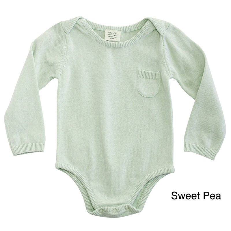 Milan Knit Baby Romper Bodysuit - Full Sleeve (5 Colors)