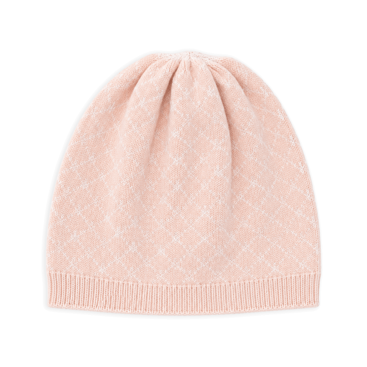 Organic Cotton Milan Knit Baby Jacquard Hat, Blush