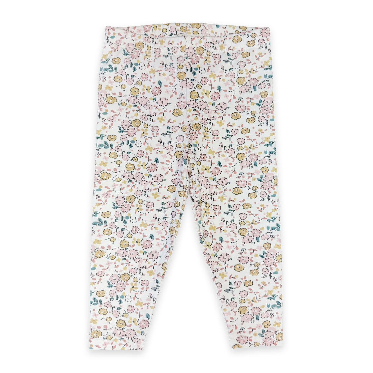 Floral Jersey Stretch Baby Legging Pants (Organic Cotton)