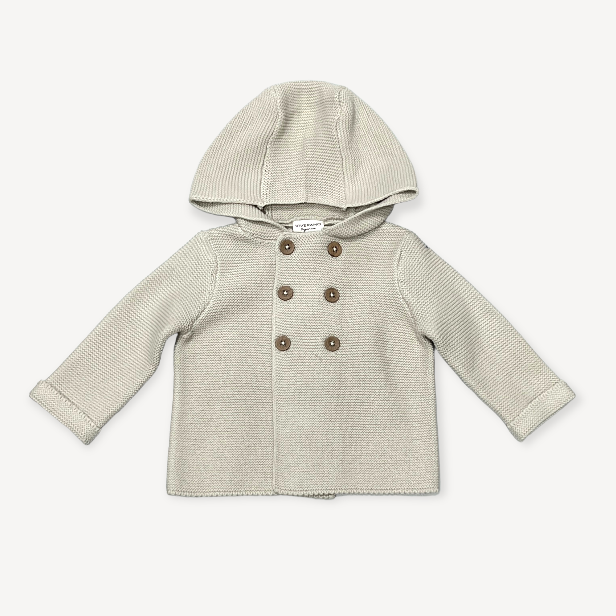 Hooded Double Button Baby Coat Jacket (Organic Cotton)
