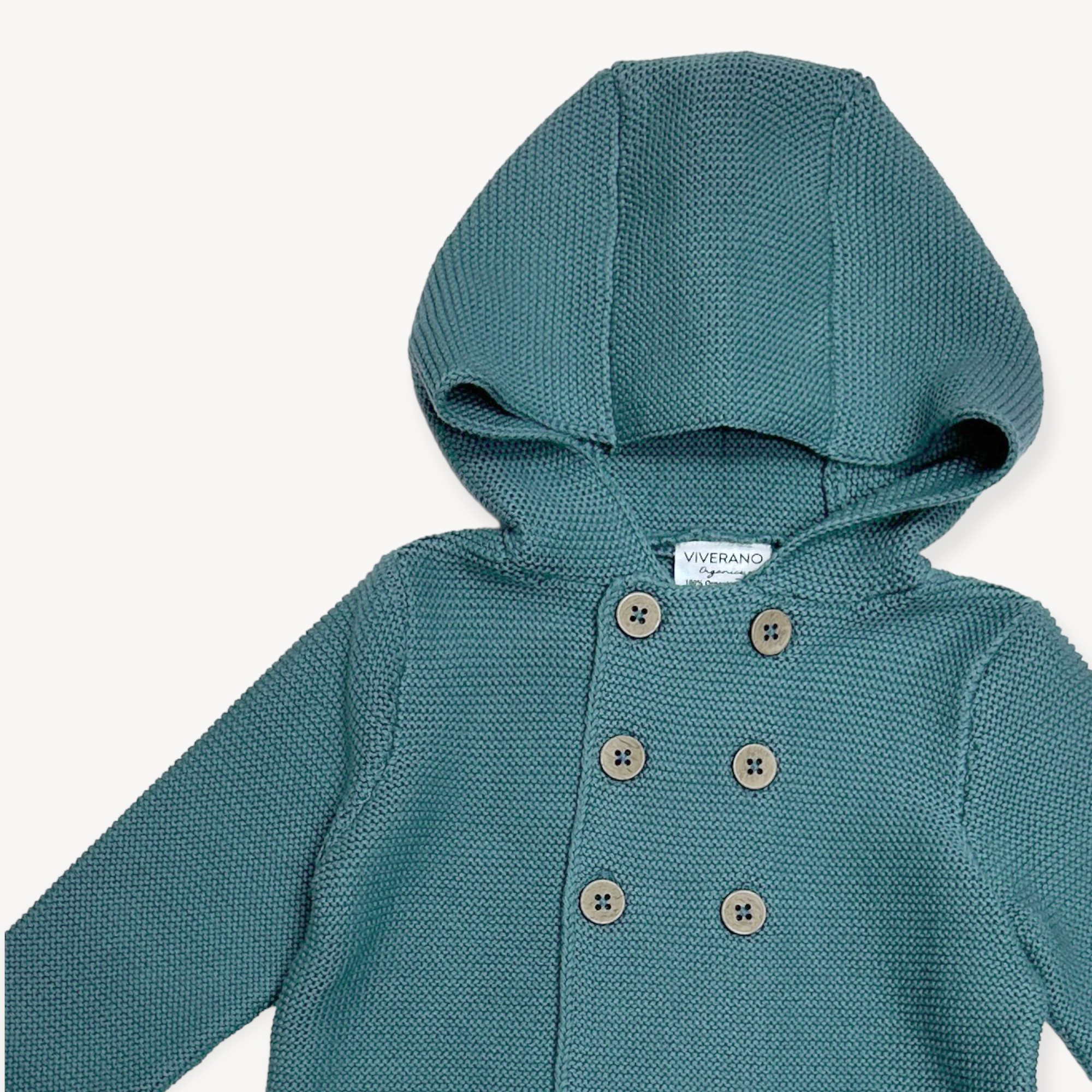 Hooded Double Button Baby Coat Jacket (Organic Cotton)