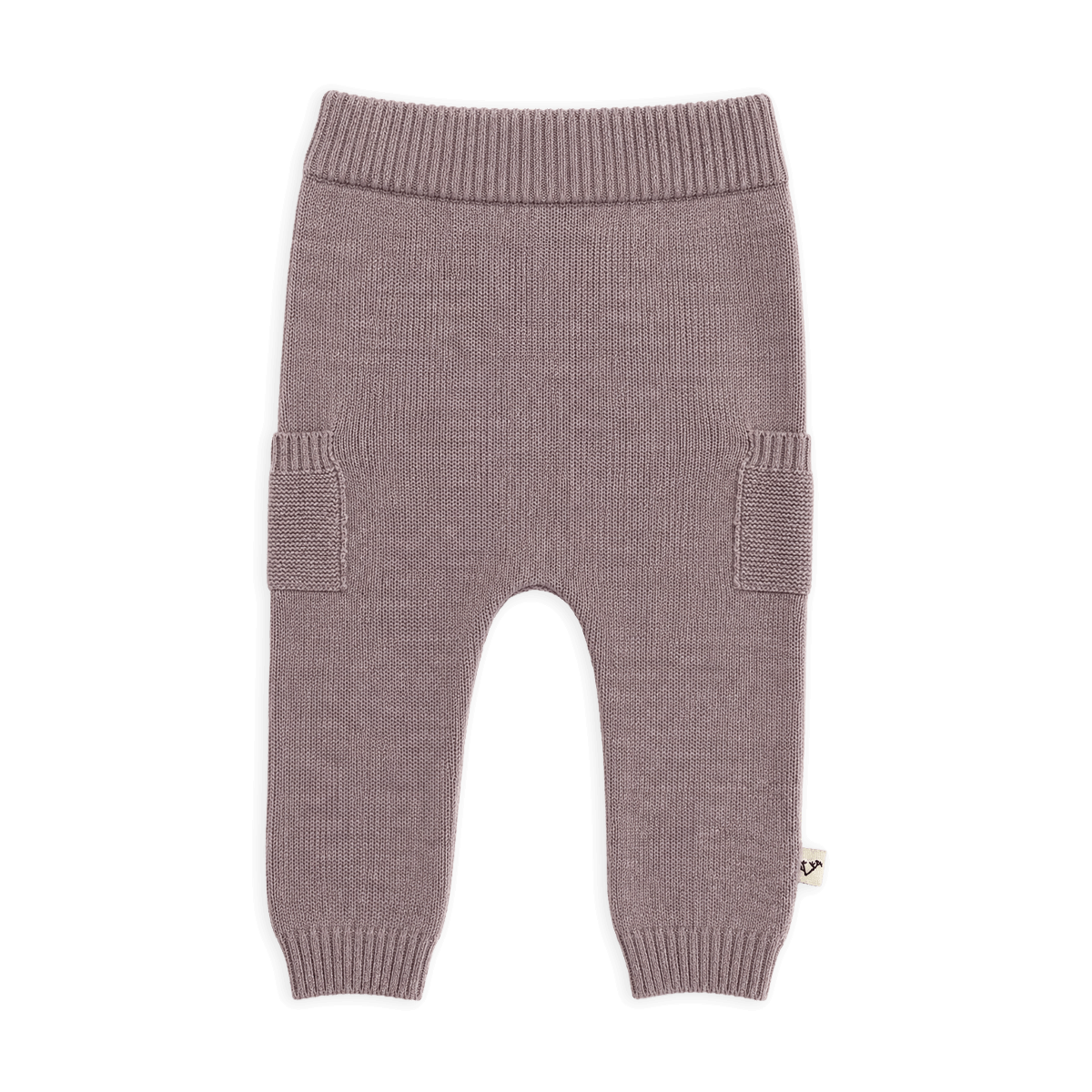 Organic Baby Side Pocket Sweater Knit Pants, Cafe Latte