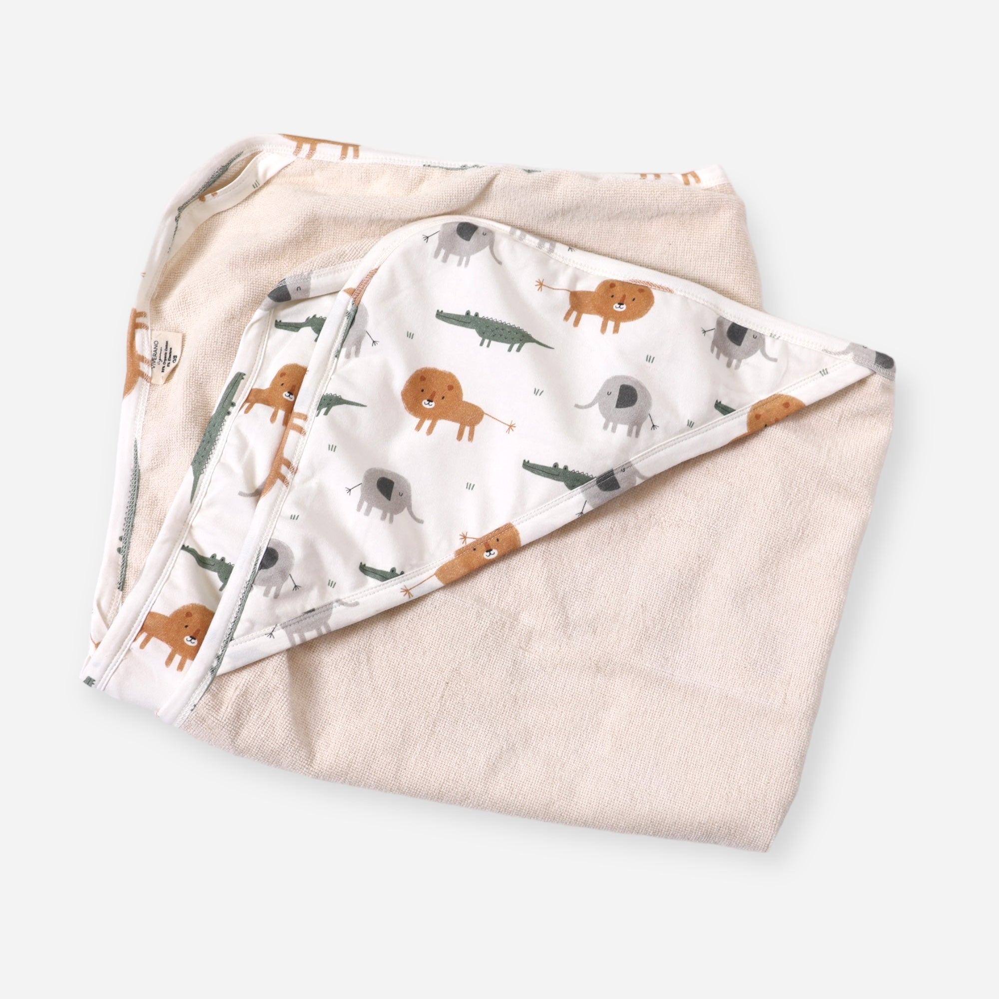 Savannah Reversible Baby Hooded Towel (Organic Cotton)