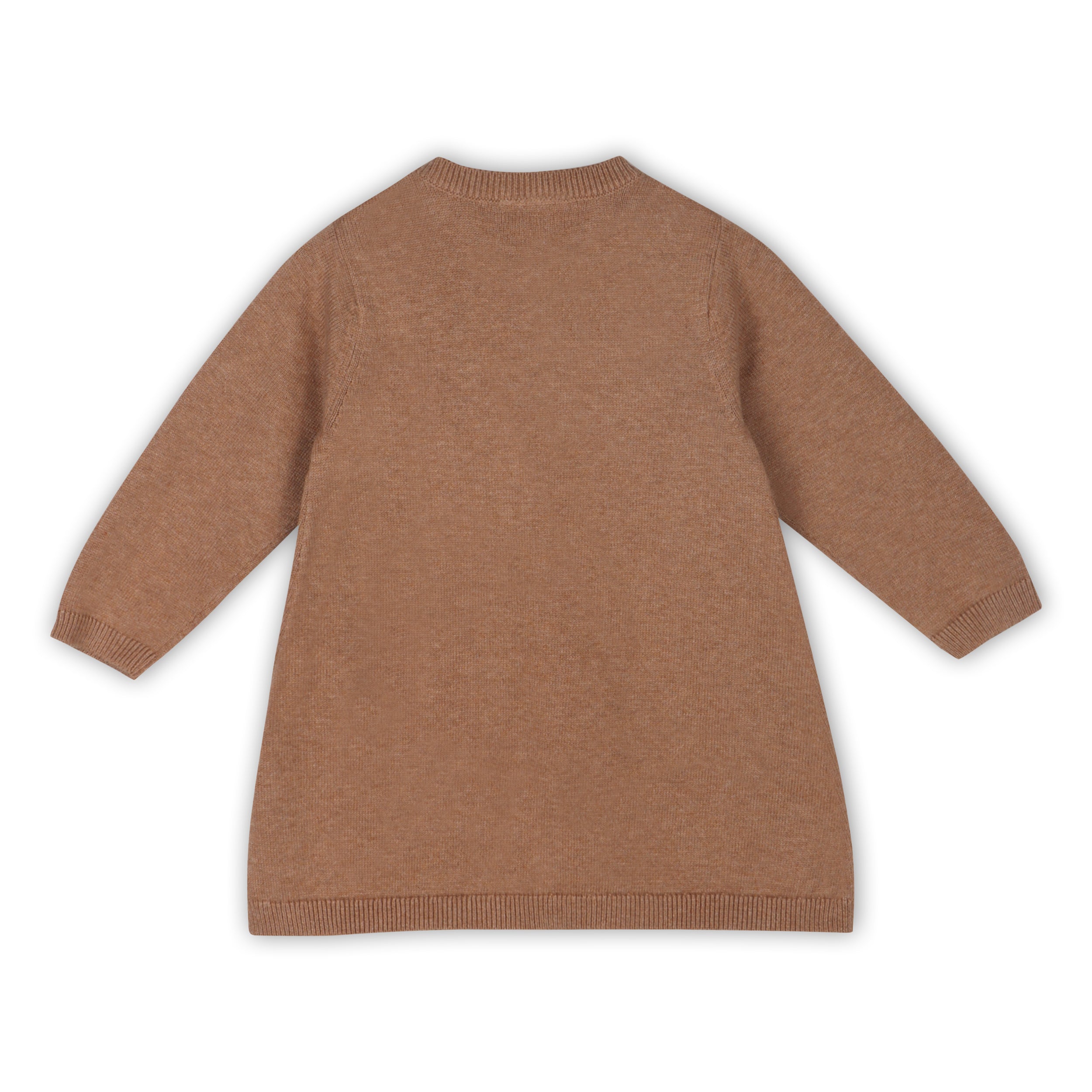 Woodland Squirrel Ruffle Baby Girl Sweater Dress (Organic Cotton)