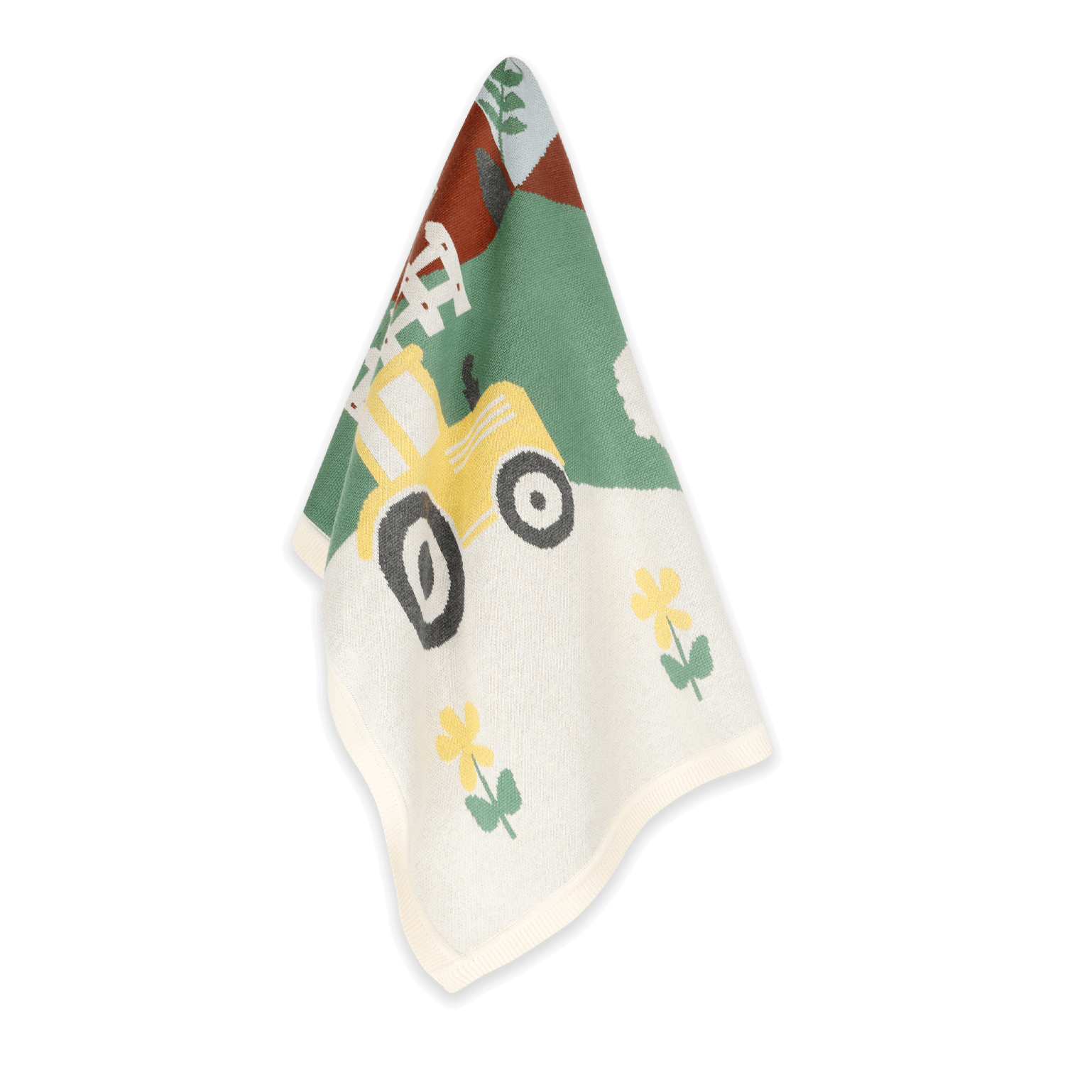 Sunny Farm - Organic Cotton Jacquard Knit Baby Blanket (Texture)