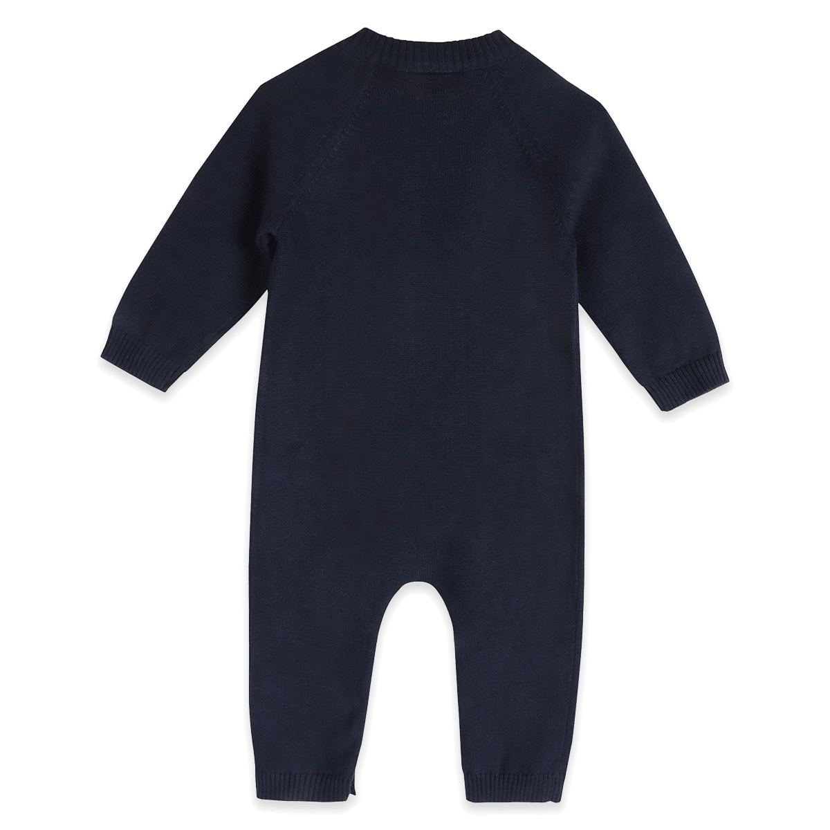 Organic Cotton Spotty Dog 3D Knit Baby Jumpsuit, Back