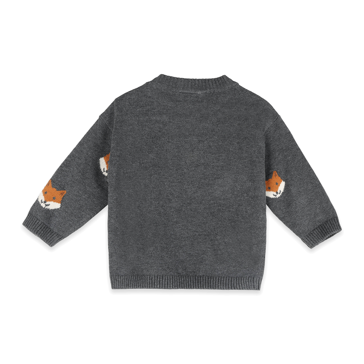 Organic Cotton Fox Baby Knit Pullover, Back