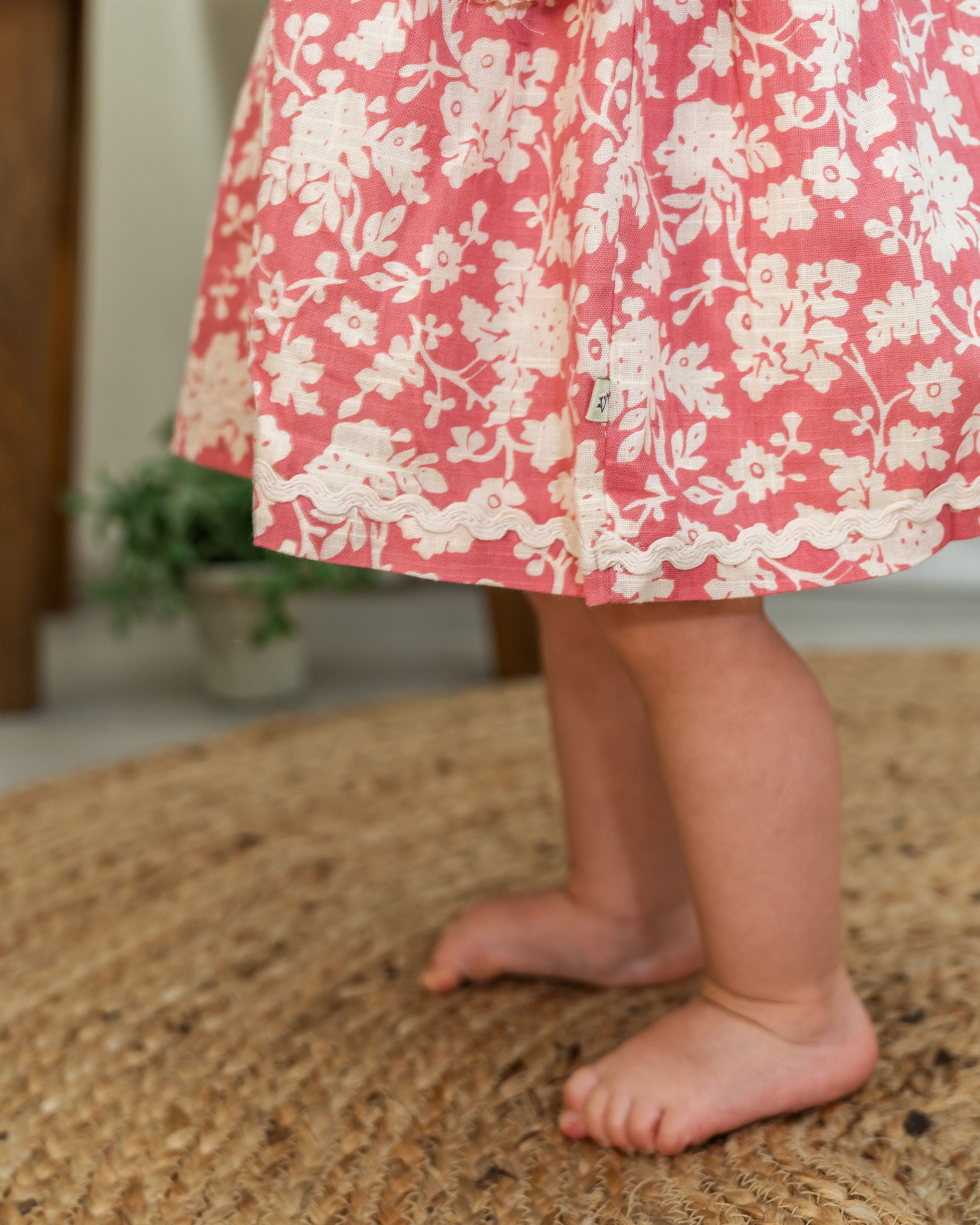 Viverano Beatrice Floral Baby Dress & Bloomer Set (Organic Cotton) - Detail