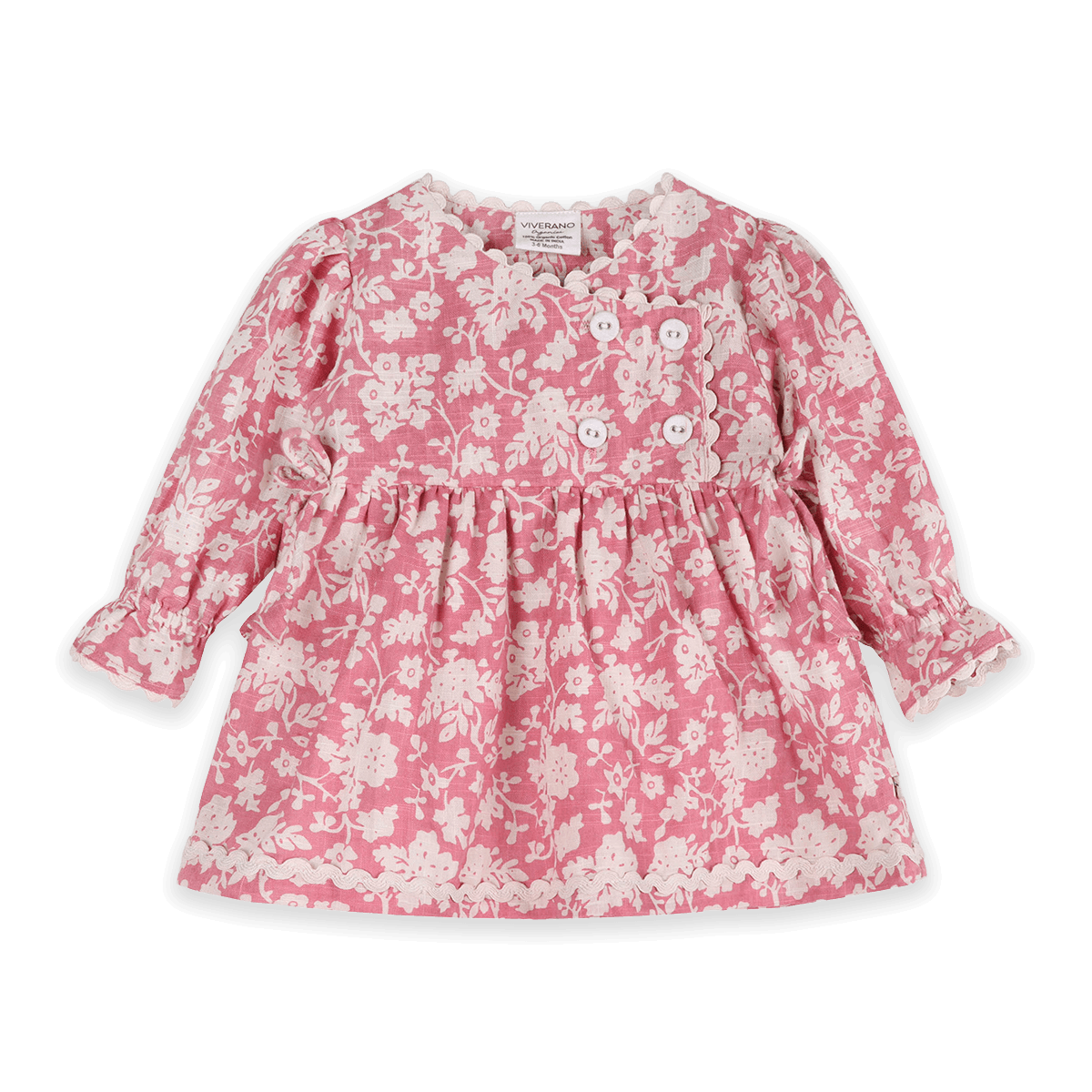 Beatrice Floral Baby Dress & Bloomer Set (Organic Cotton) - Front