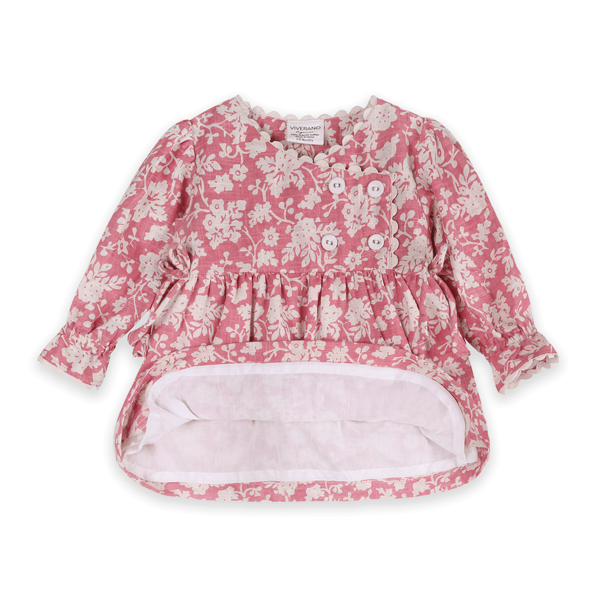 Beatrice Floral Baby Dress & Bloomer Set (Organic Cotton) - Voile Lining