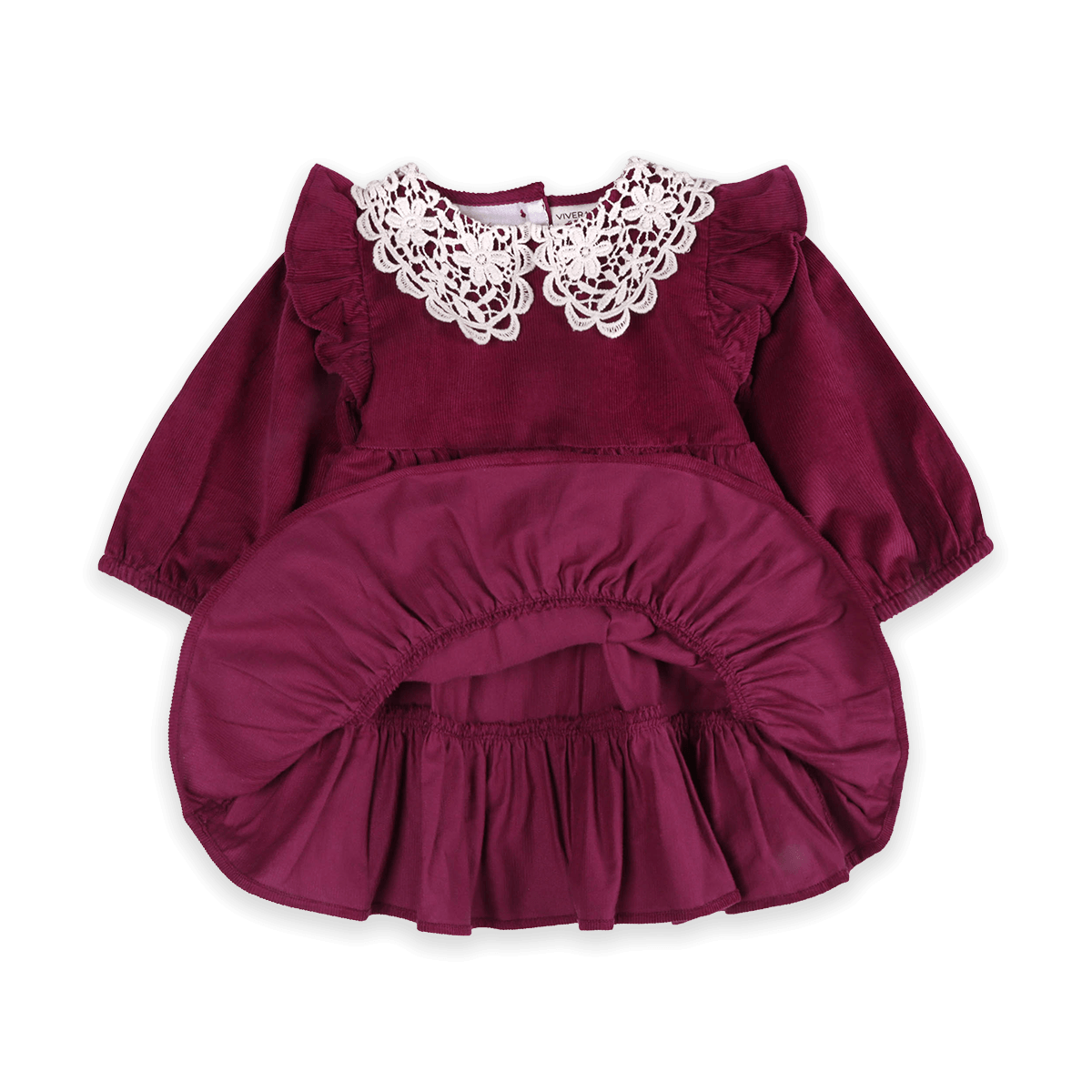 Cordelia Corduroy Baby Dress & Bloomer Set (Organic Cotton) - Texture