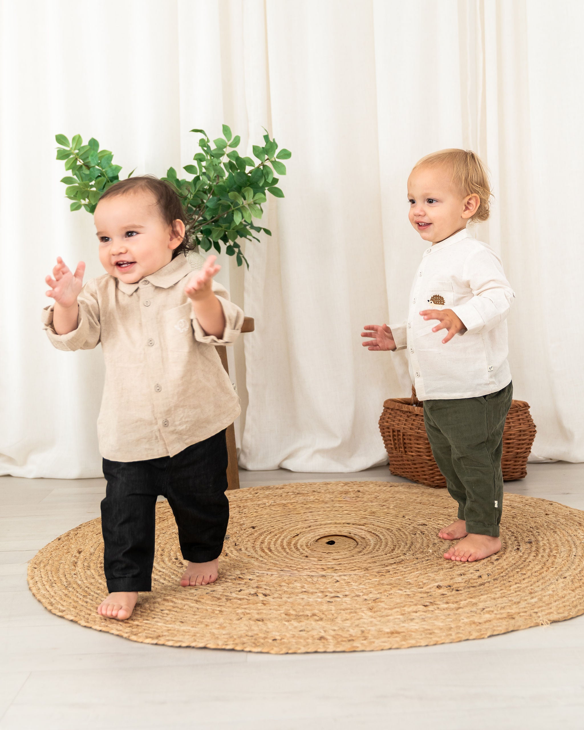 Viverano Organic Linen Corduroy Baby Boy Outfits
