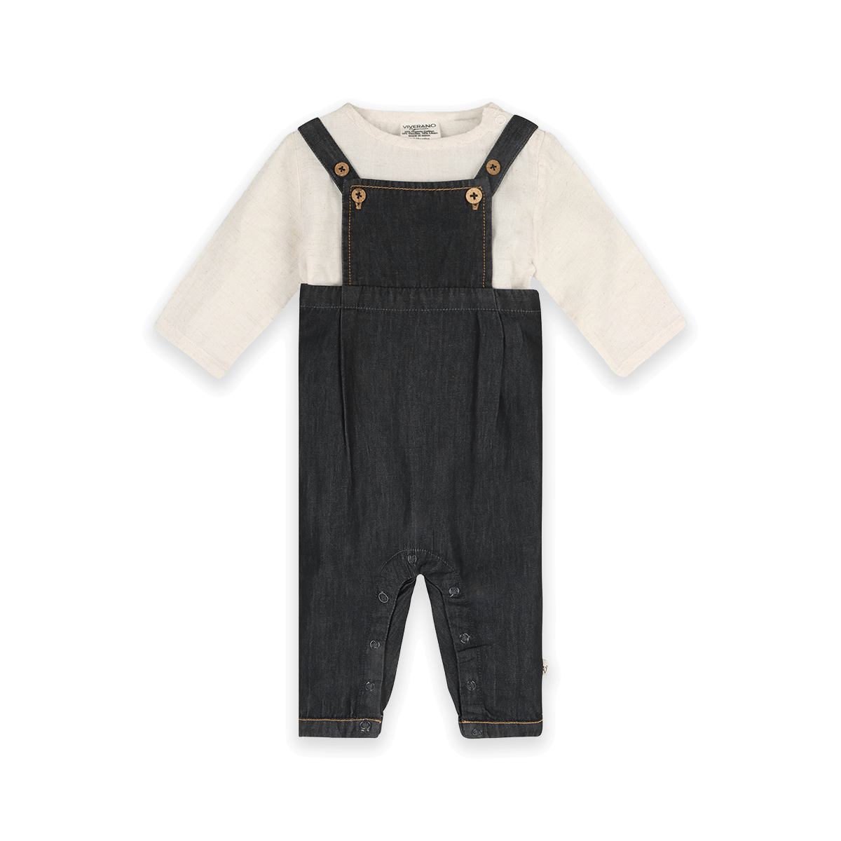Paul Denim Jumpsuit & Shirt Set (Organic Cotton) - Outfit