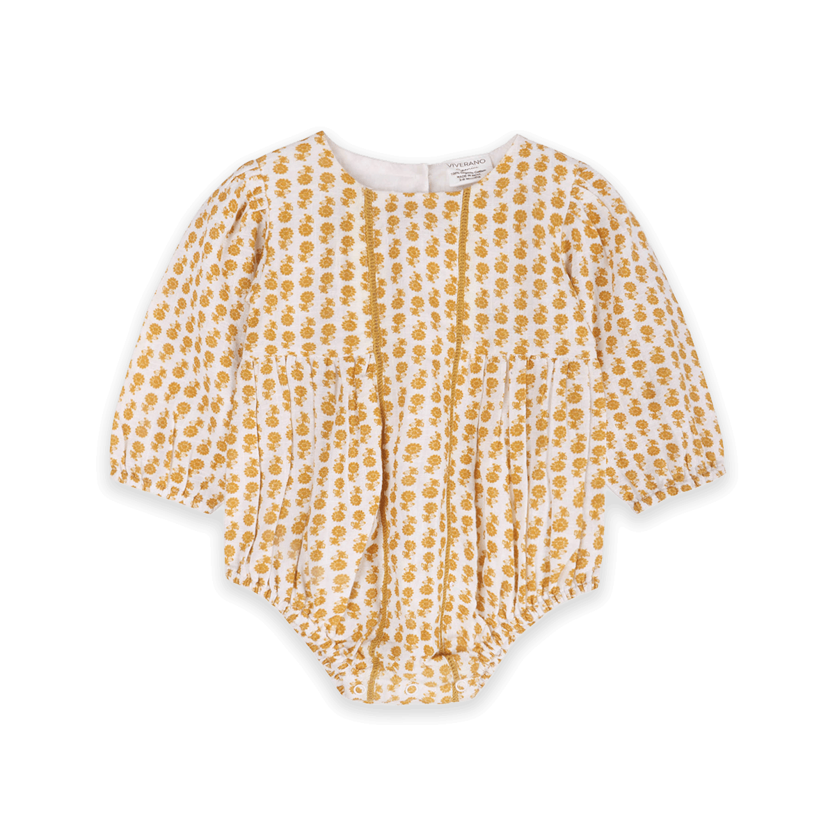 Matilda Floral Baby Romper & Headband Set (Organic Cotton) - Front
