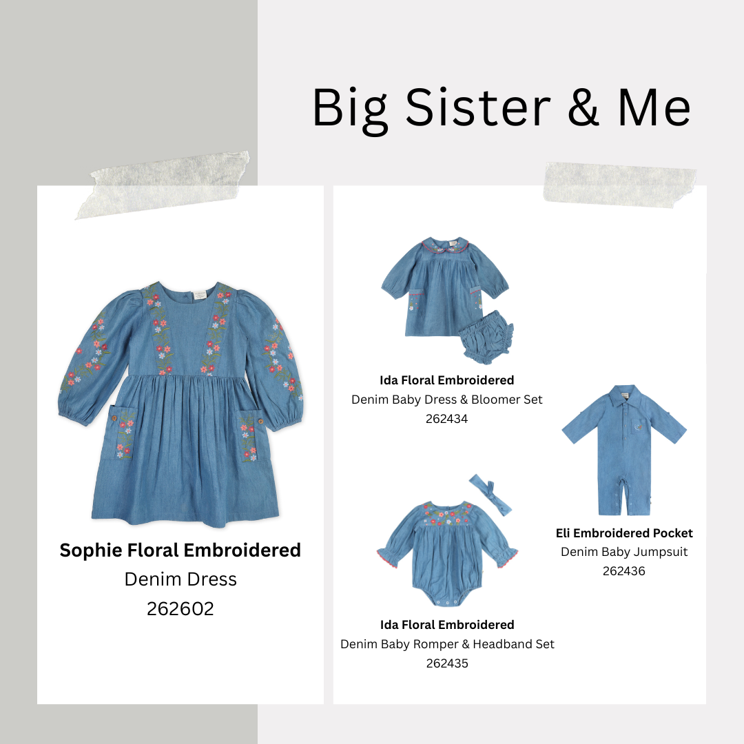Matching Baby Denim Outfits in Organic Cotton by Viverano