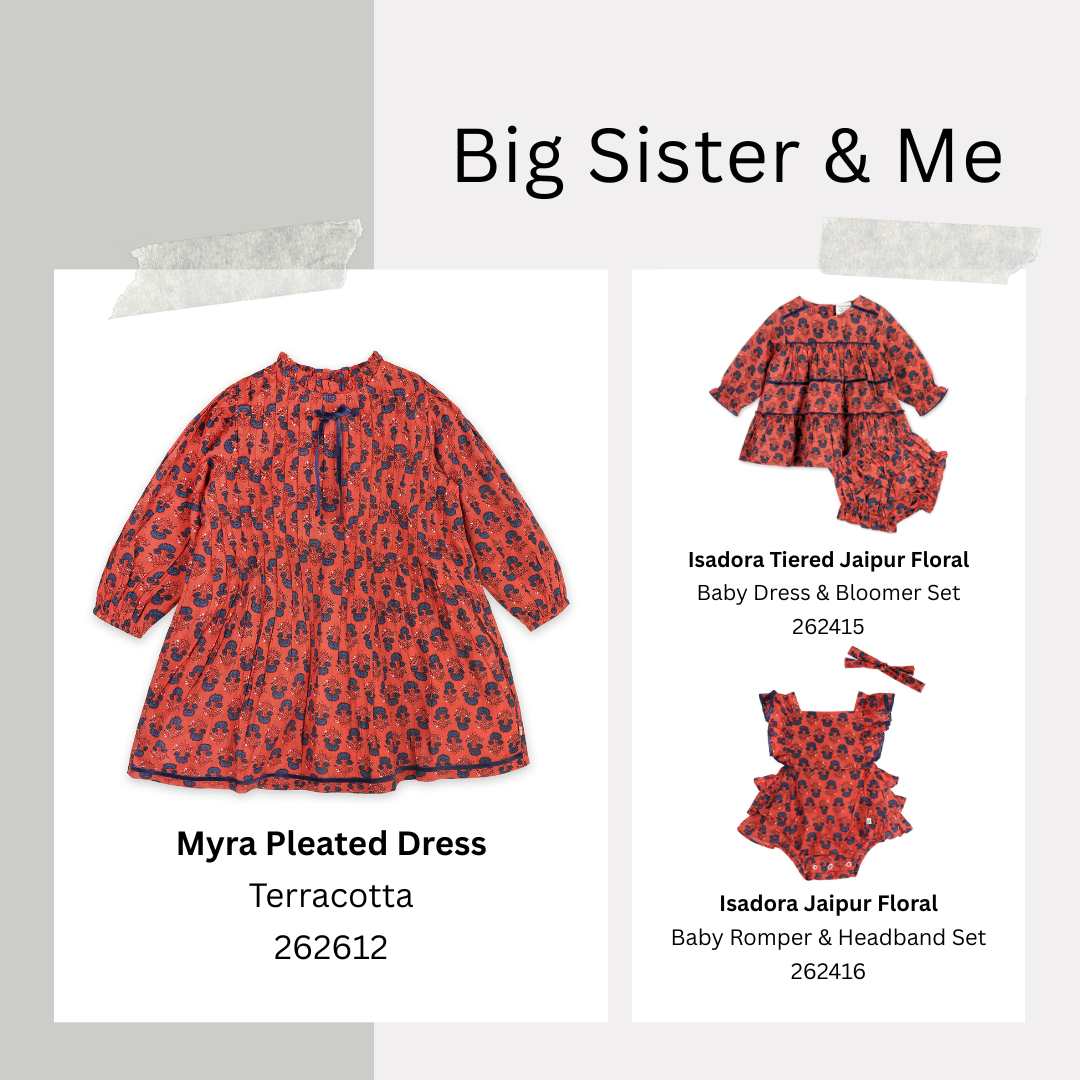 Matching Floral Baby Outfits in Organic Cotton by Viverano