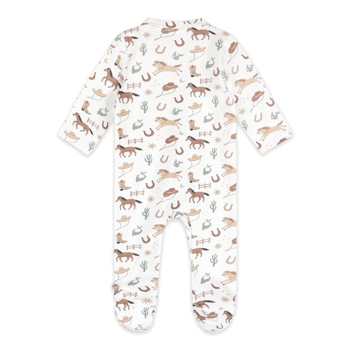 Howdy Horse Baby Footie (Organic Jersey) - Back