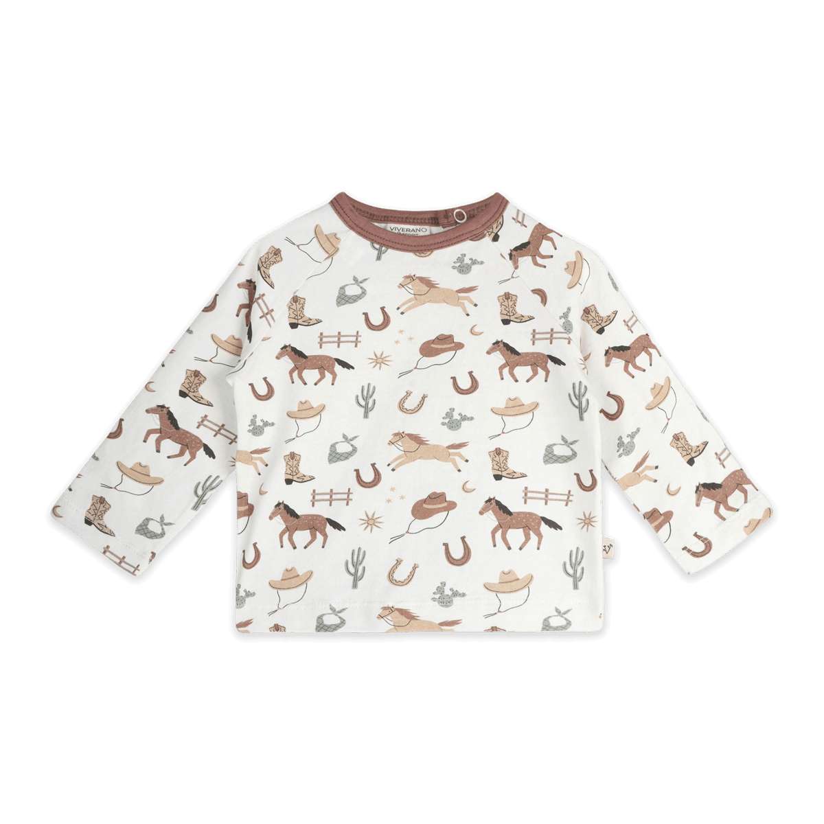 Howdy Horse Baby Tee & Jogger (Organic Jersey) - Front