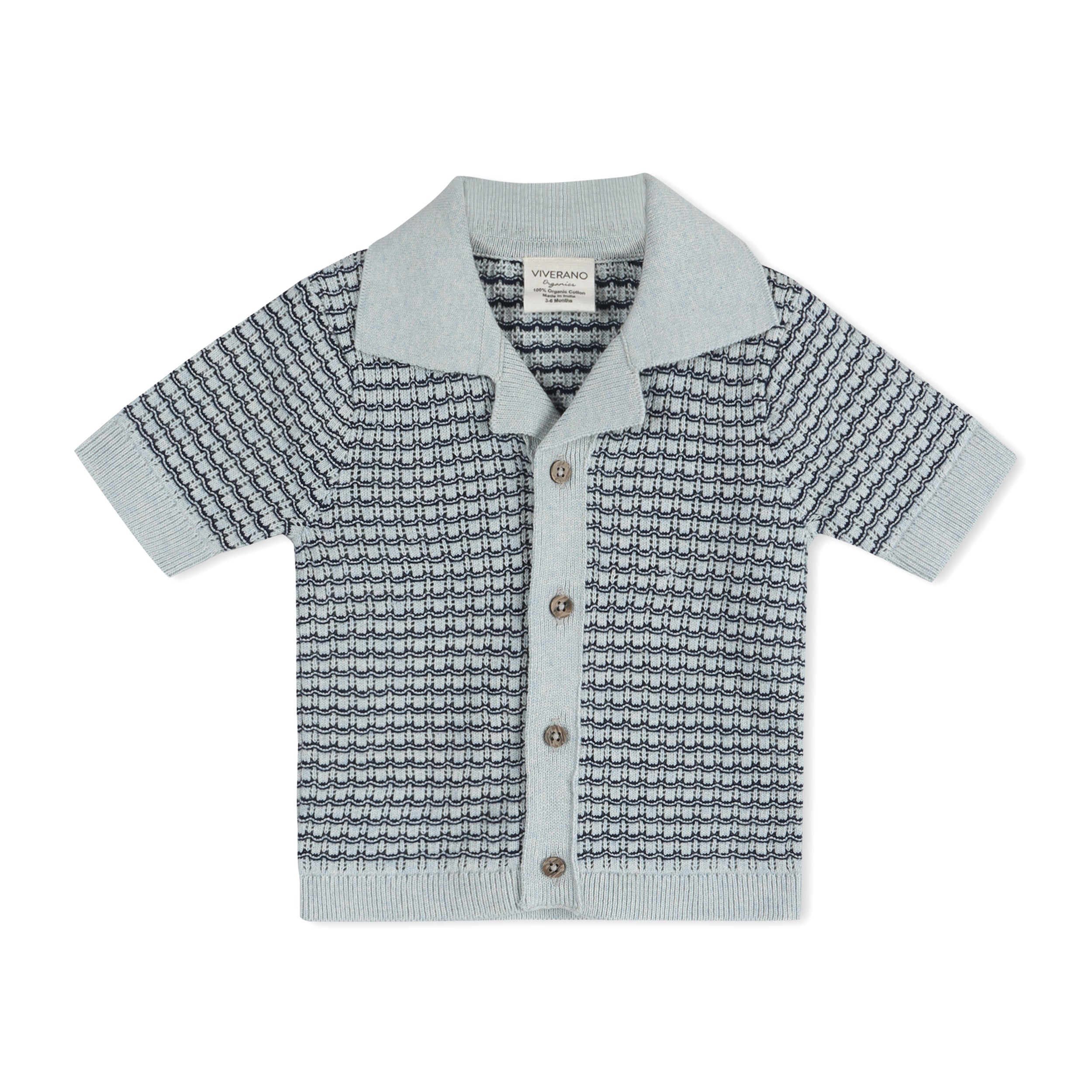 Miles Wave Textured Baby Shirt Front (Organic Cotton)