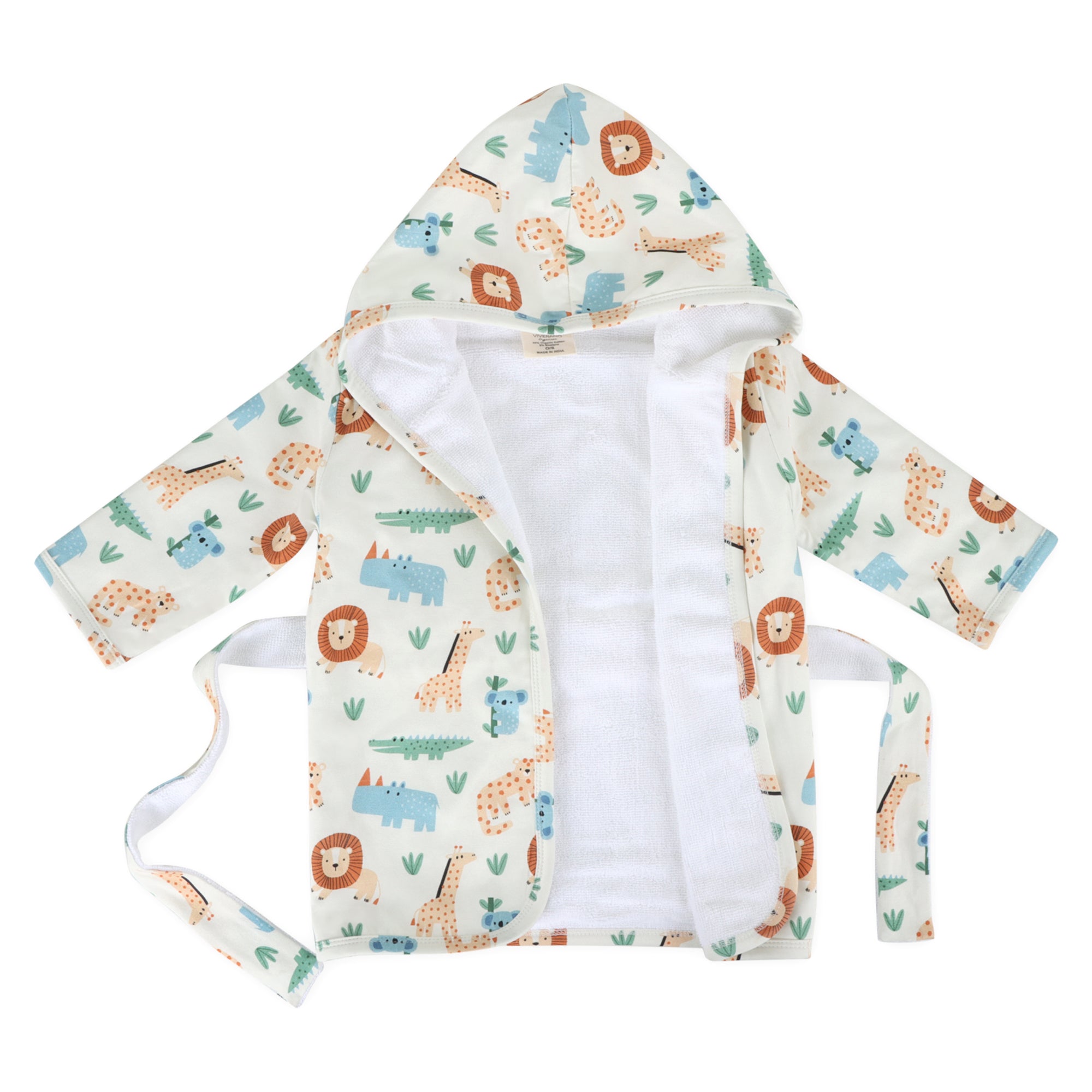 Safari Baby Bathrobe Open (Organic Jersey)