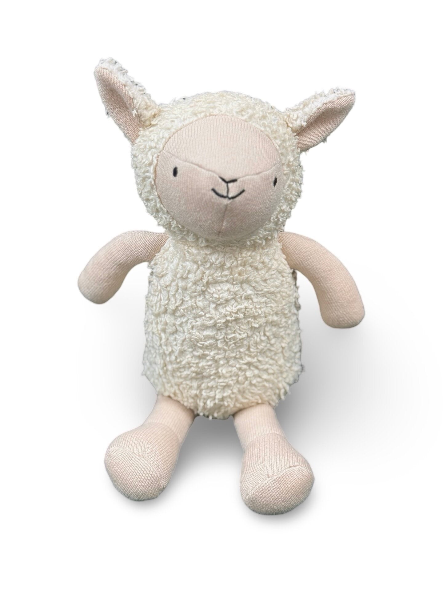 Luna Wooly Lamb Sherpa Knit Stuffed Animal Soft Toy (Organic Cotton)