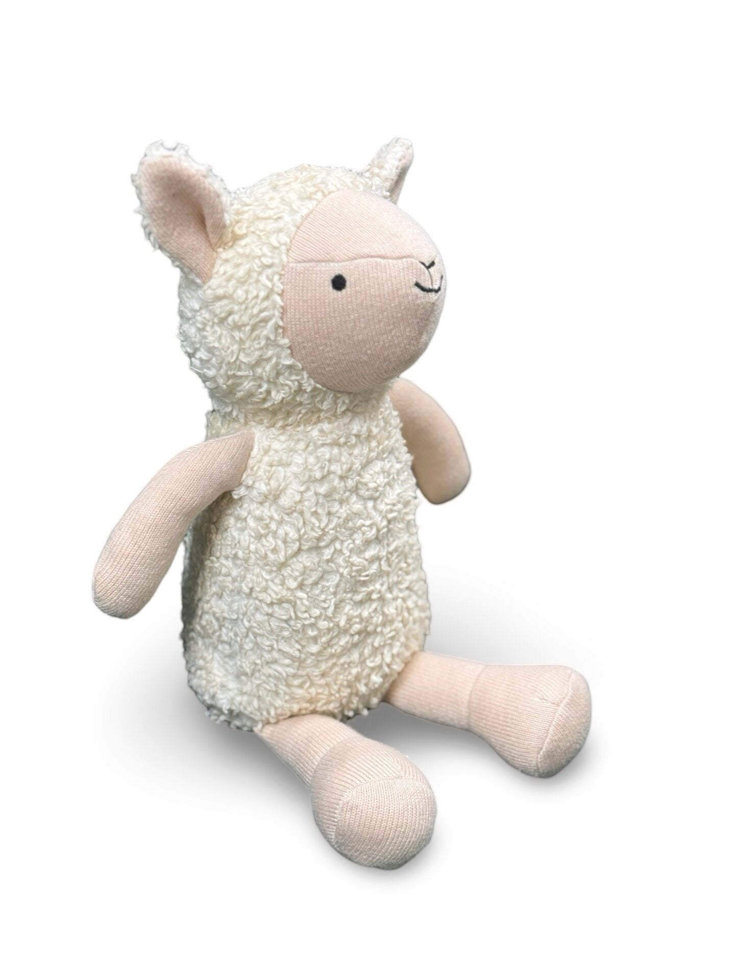 Luna Wooly Lamb Sherpa Knit Stuffed Animal Soft Toy (Organic Cotton)