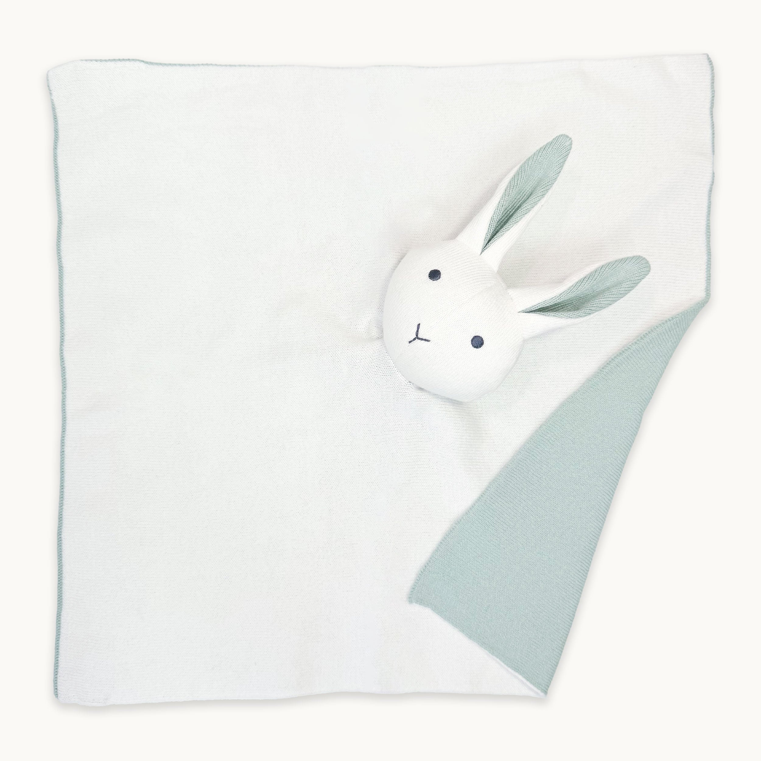 Blue Bunny - Organic Baby Lovey Security Blanket Cuddle Cloth
