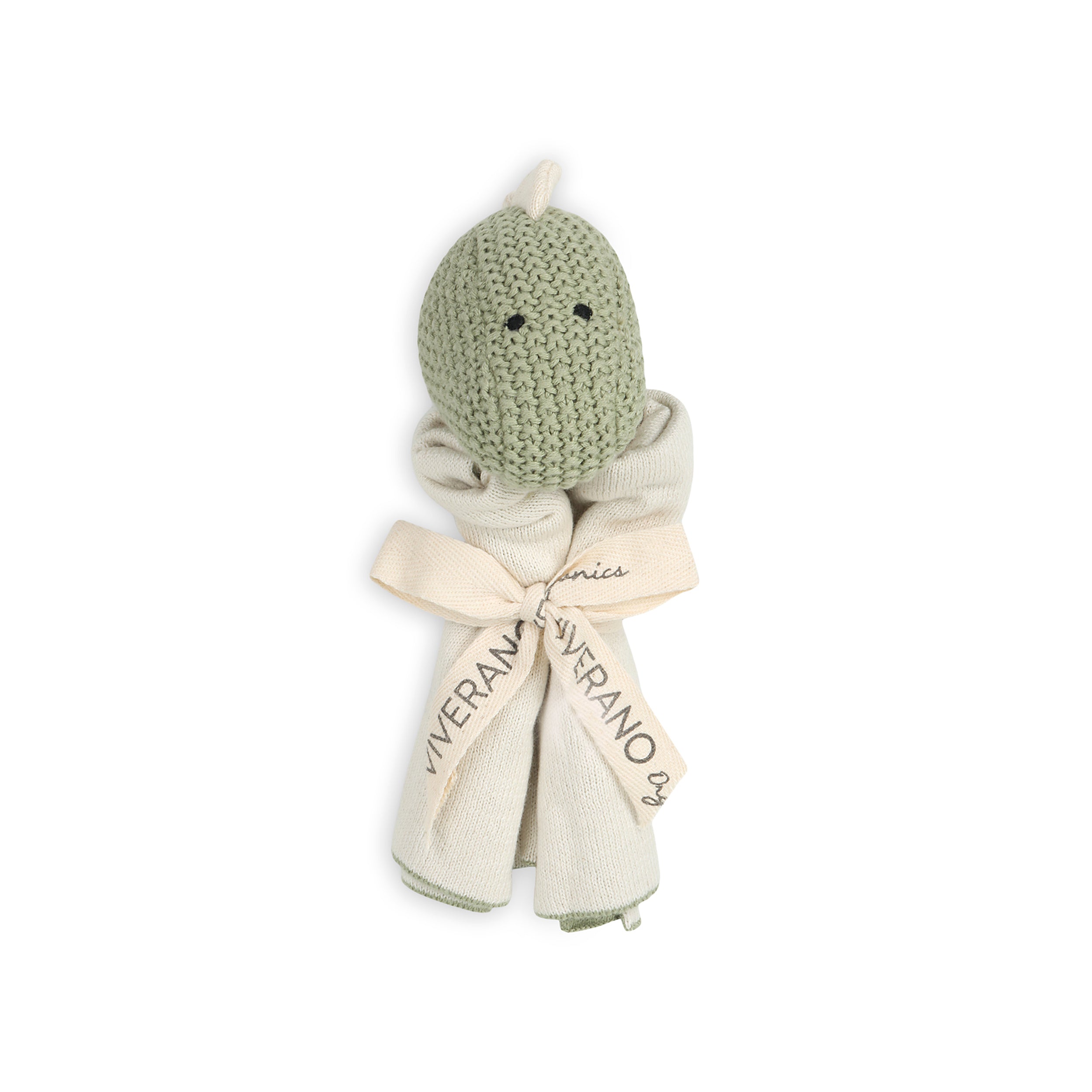 Dinosaur - Organic Baby Lovey Security Blanket Wrapped
