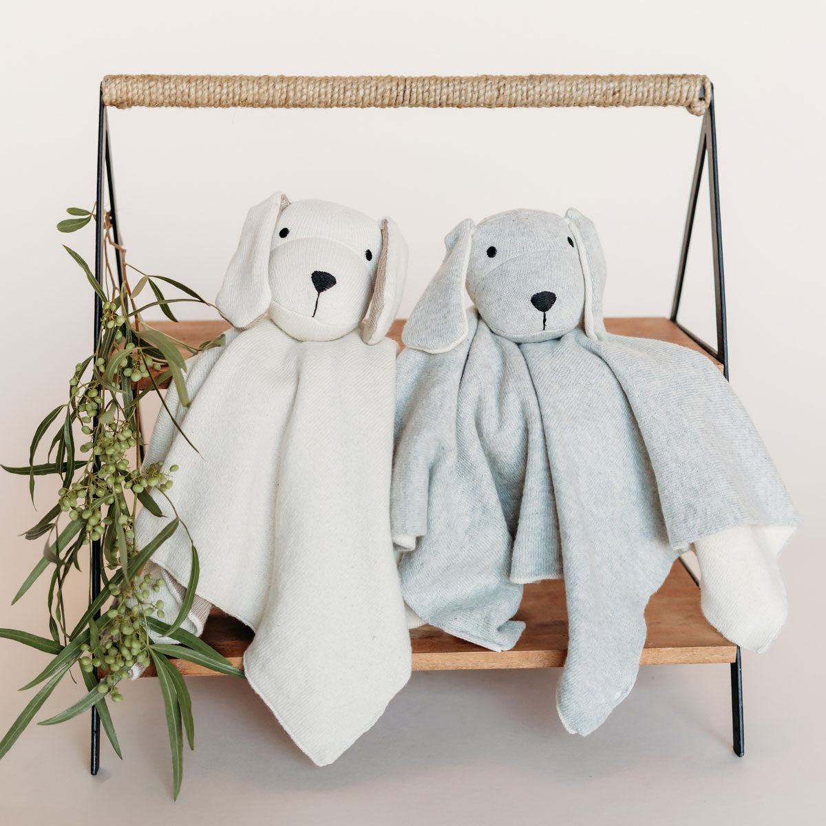 Puppy Dog - Organic Baby Lovey Security Blanket Cuddle Cloth (2 Colors)