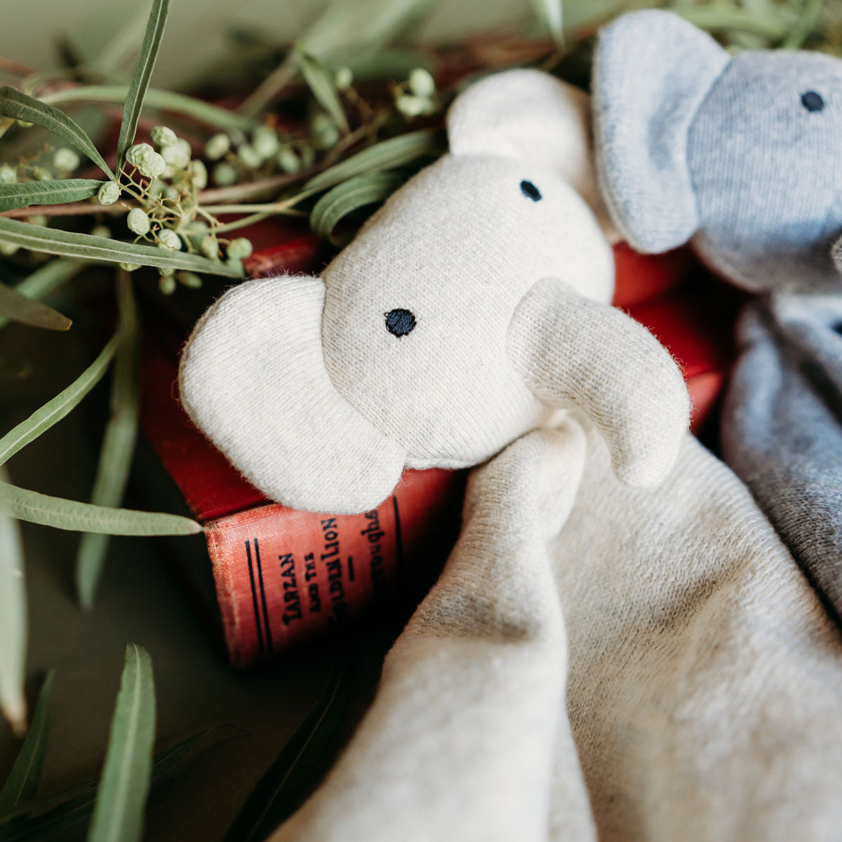 Elephant - Organic Baby Lovey Security Blanket Cuddle Cloth