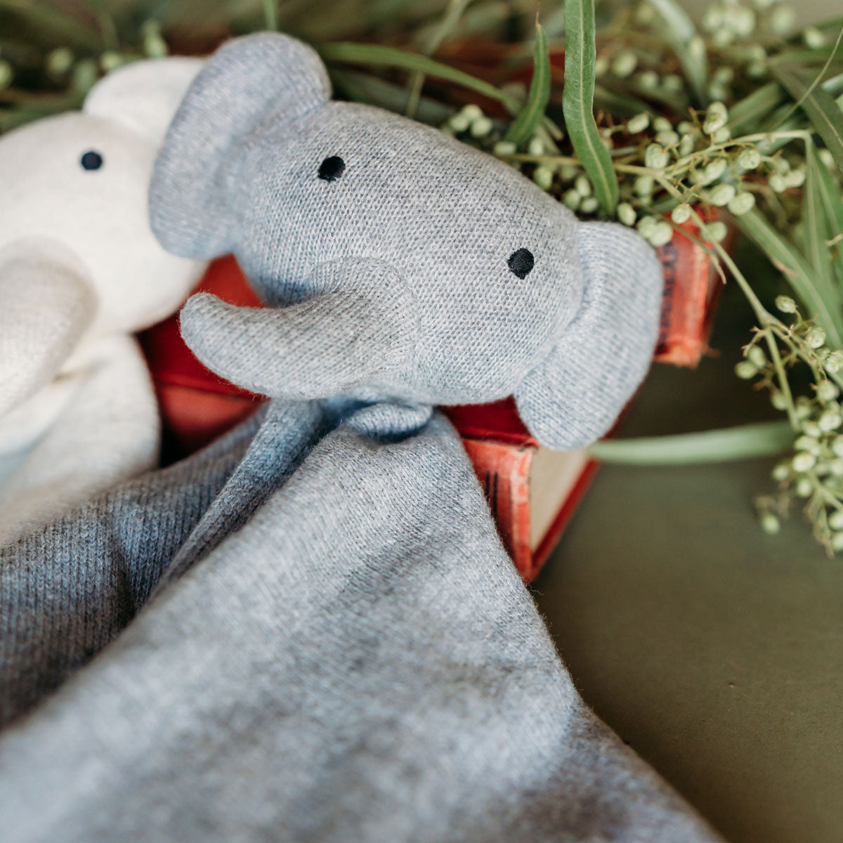 Elephant - Organic Baby Lovey Security Blanket Cuddle Cloth