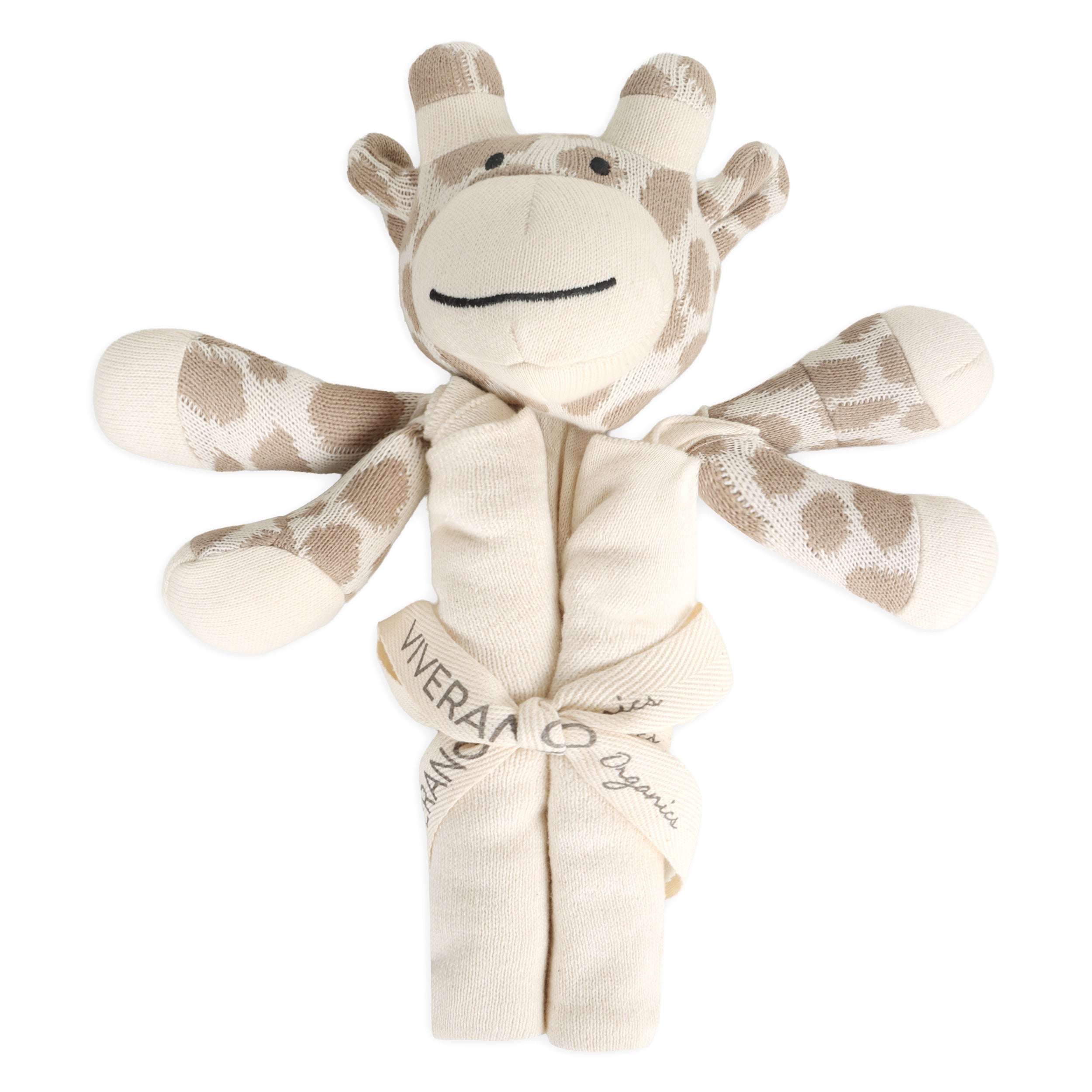 Giraffe - Organic Baby Lovey Security Blanket Cuddle Cloth (Packaged)