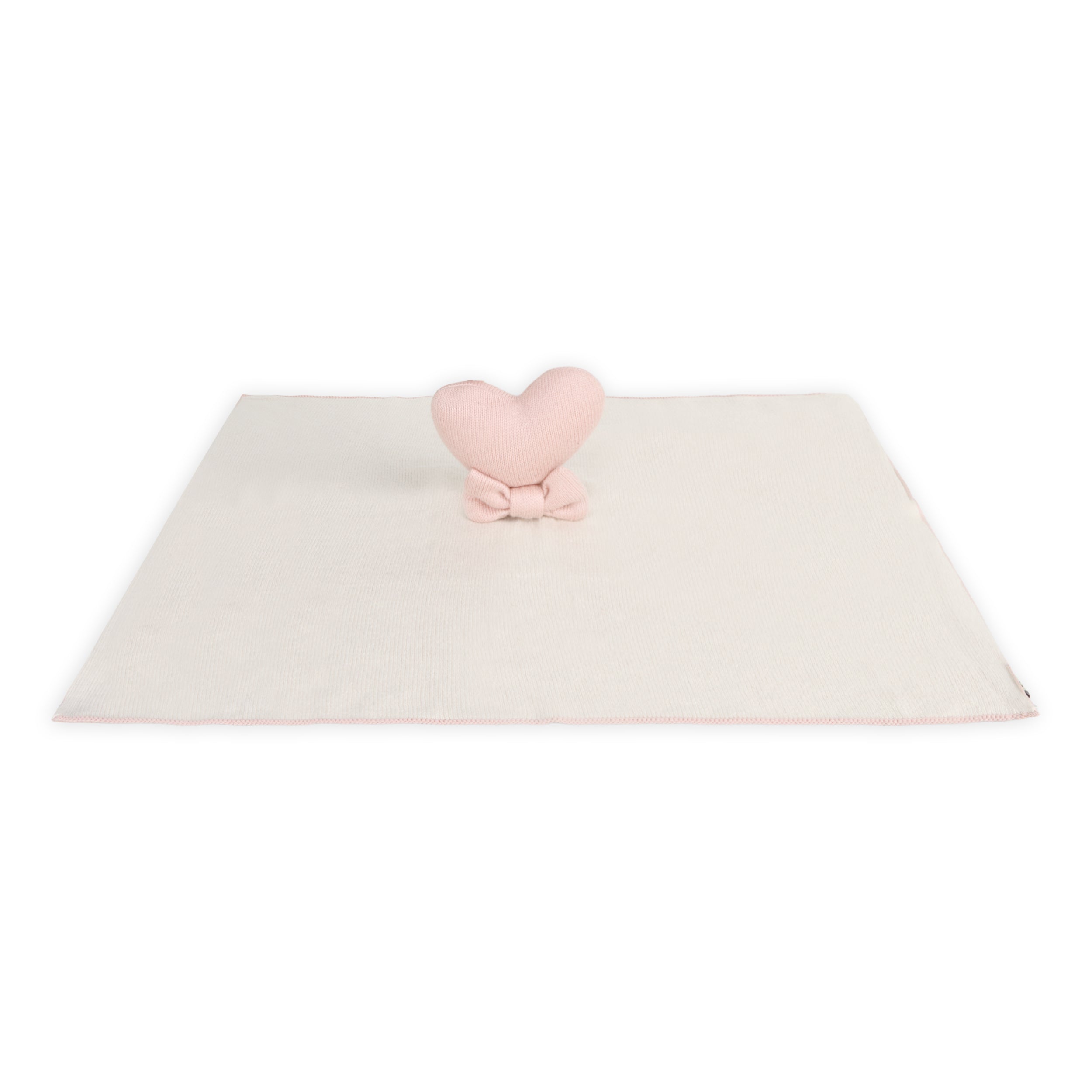 Heart - Organic Baby Lovey Security Blanket Detail