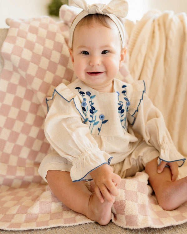 Checkered - Terry Knit Baby Blankets (Organic Cotton)