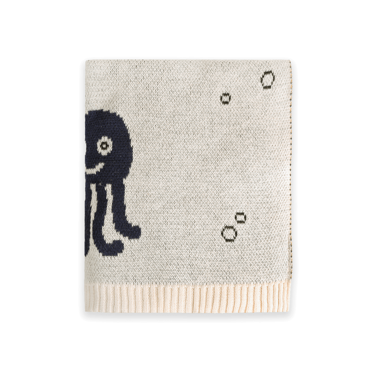 Ocean Life 3D - Organic Cotton Jacquard Sweater Knit Baby Blankets by Viverano