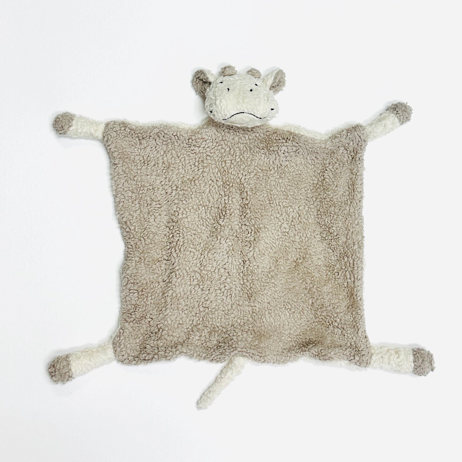 COW - Organic SHERPA Lovey Baby Security Blanket Cuddle Cloth