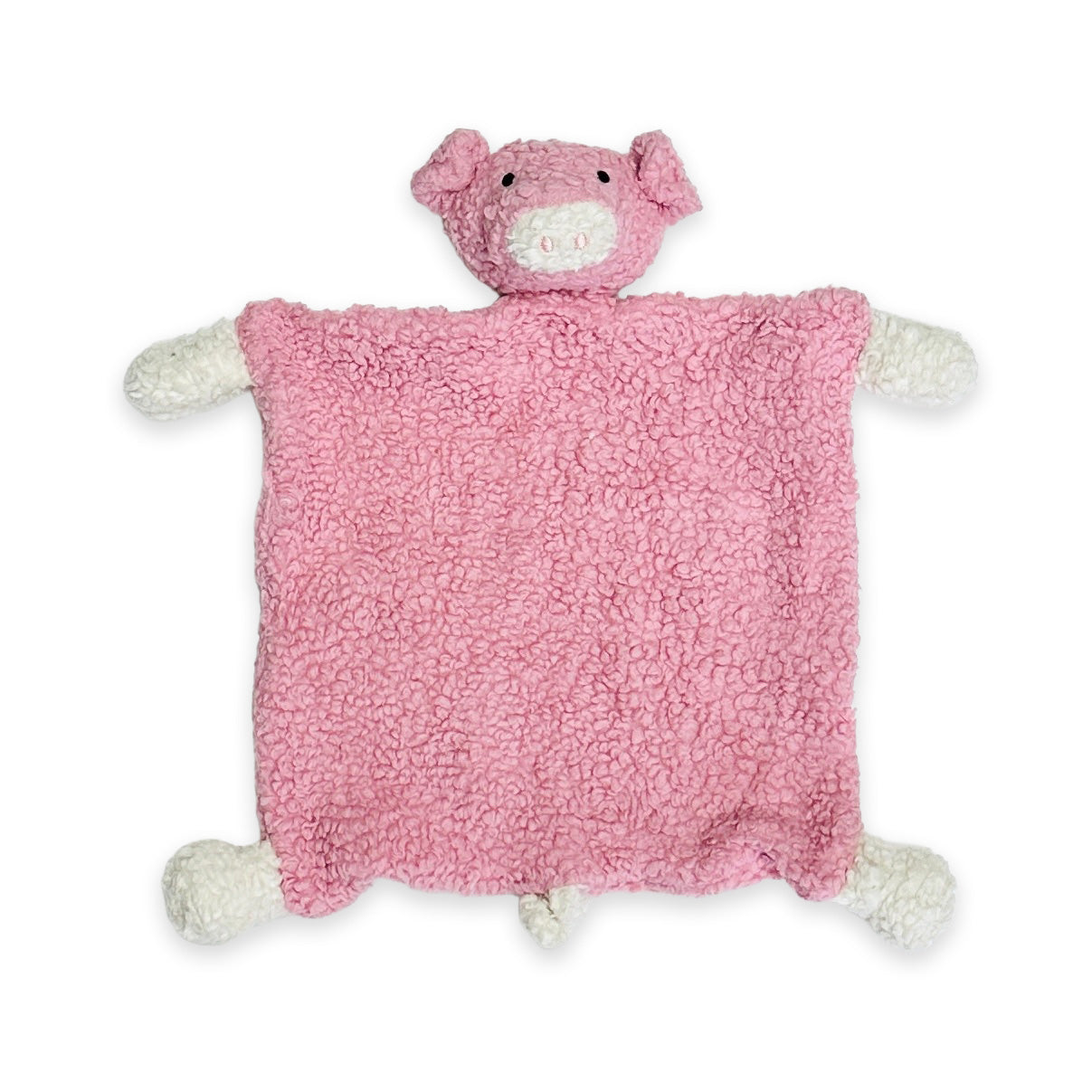 PIG - Organic SHERPA Lovey Baby Security Blanket Cuddle Cloth