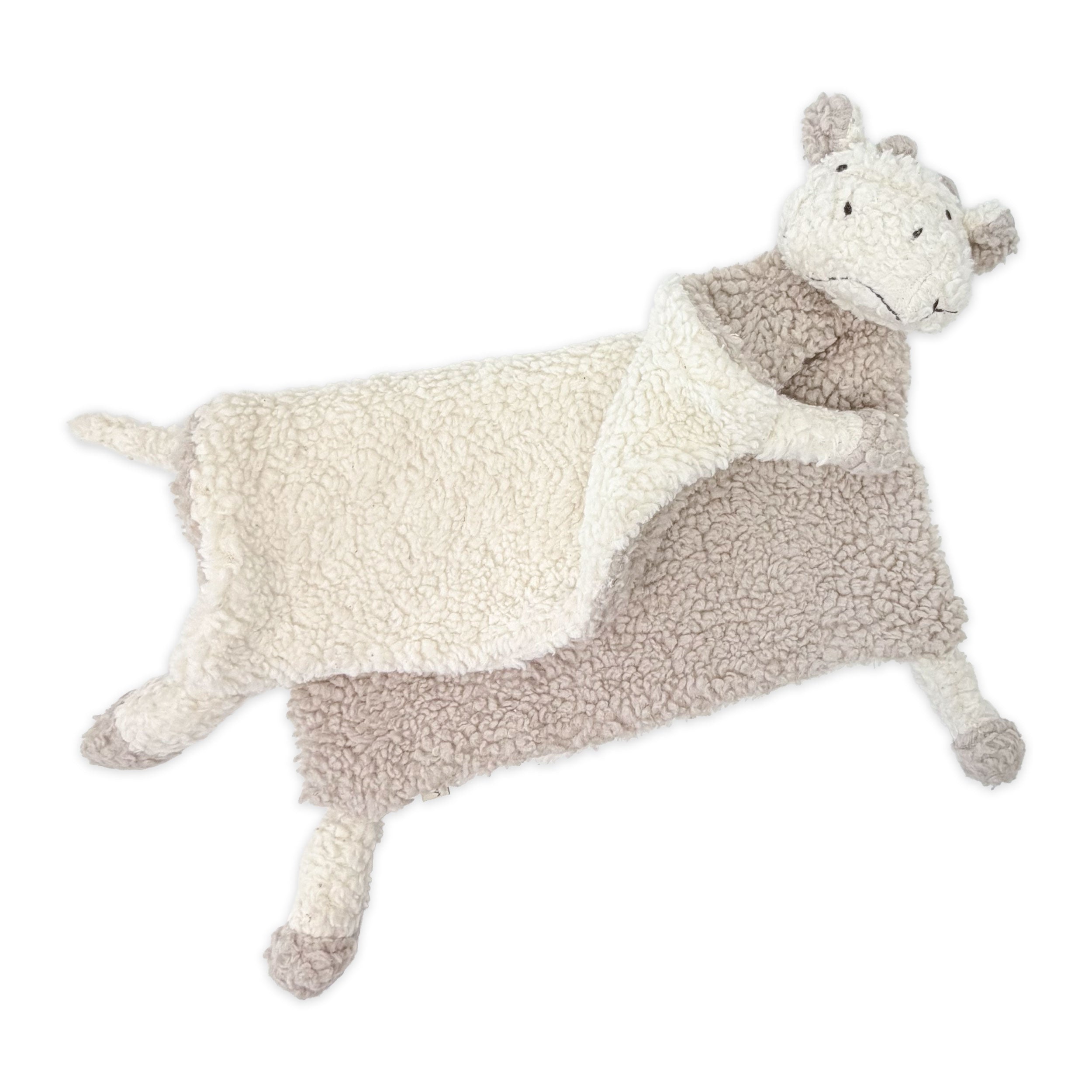 COW - Organic SHERPA Lovey Baby Security Blanket Cuddle Cloth