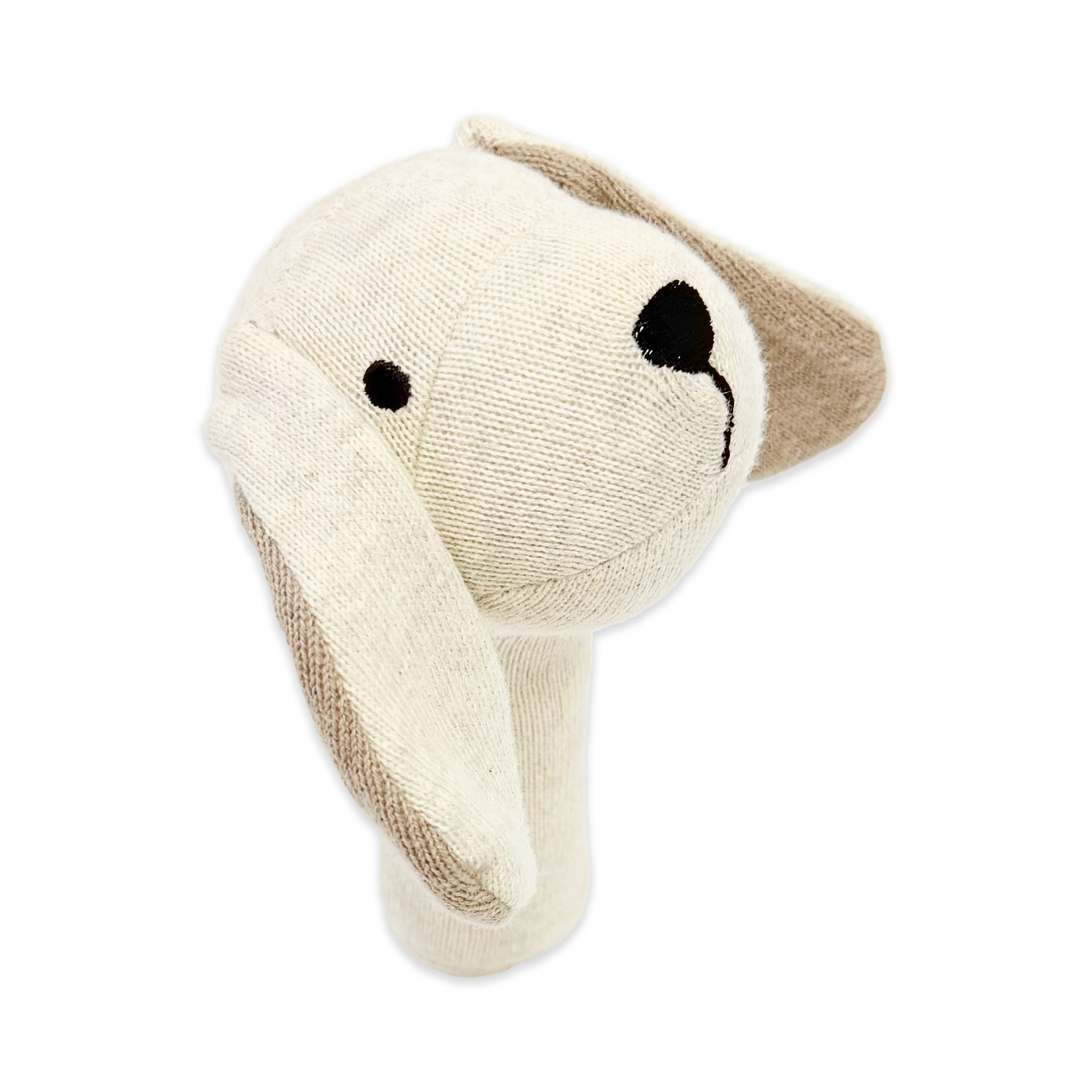 Dog - Organic Stuffed Animal Baby Stick Rattle Toy