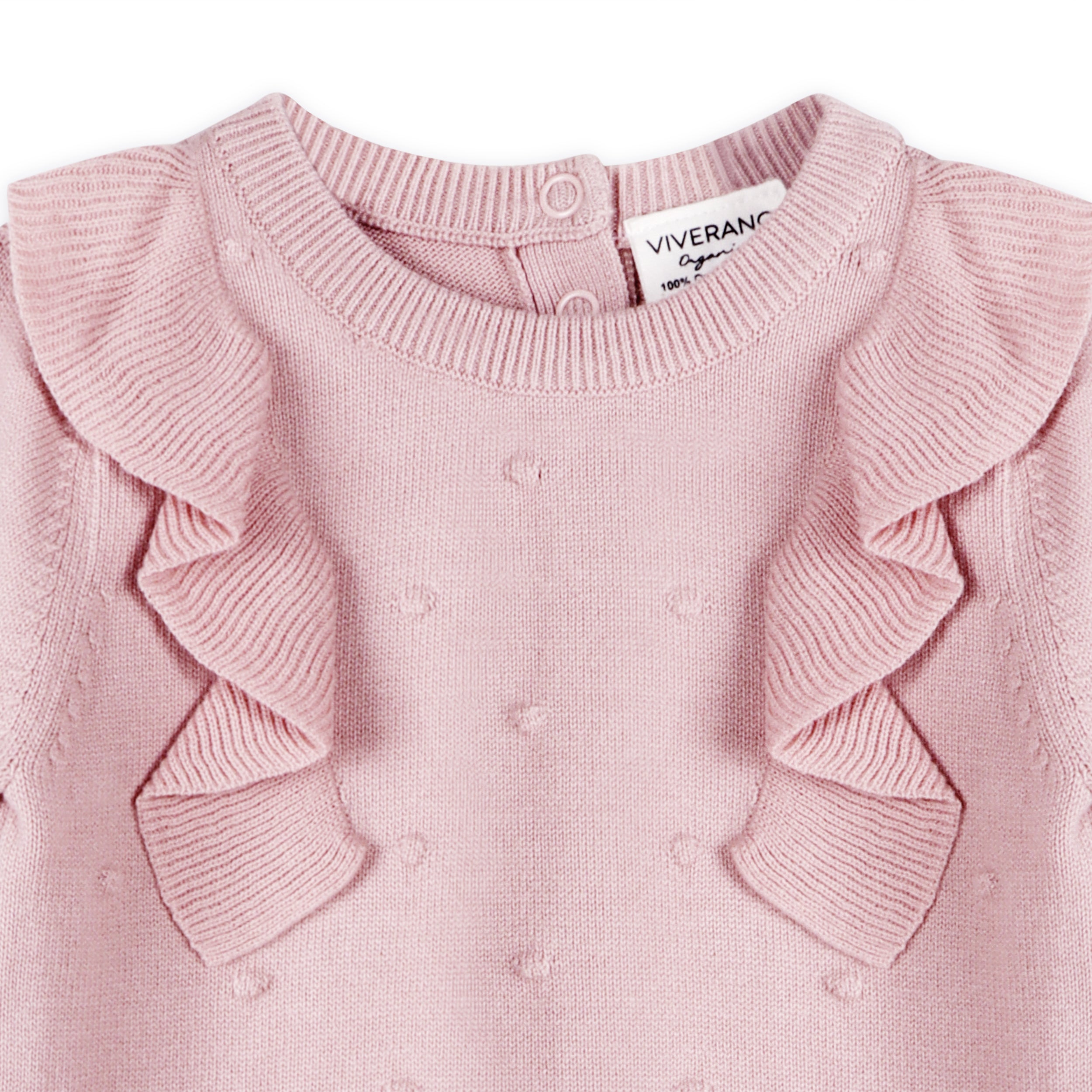 Milan Earthy Ruffle Bobble Baby Pullover Top (Organic Cotton)
