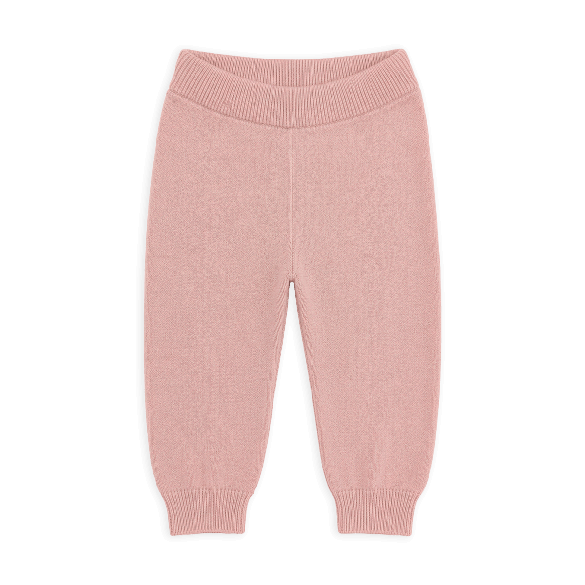 Milan Earthy Sweater Knit Baby Legging Pants, Mauve Pink