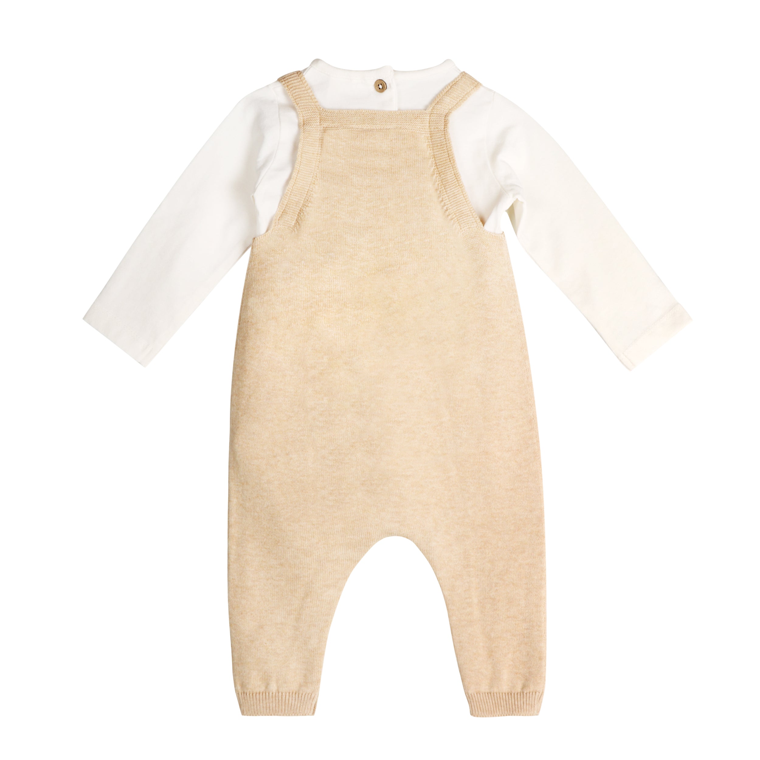 Excavator Truck Embroidered Baby Overall Set (Organic Cotton)