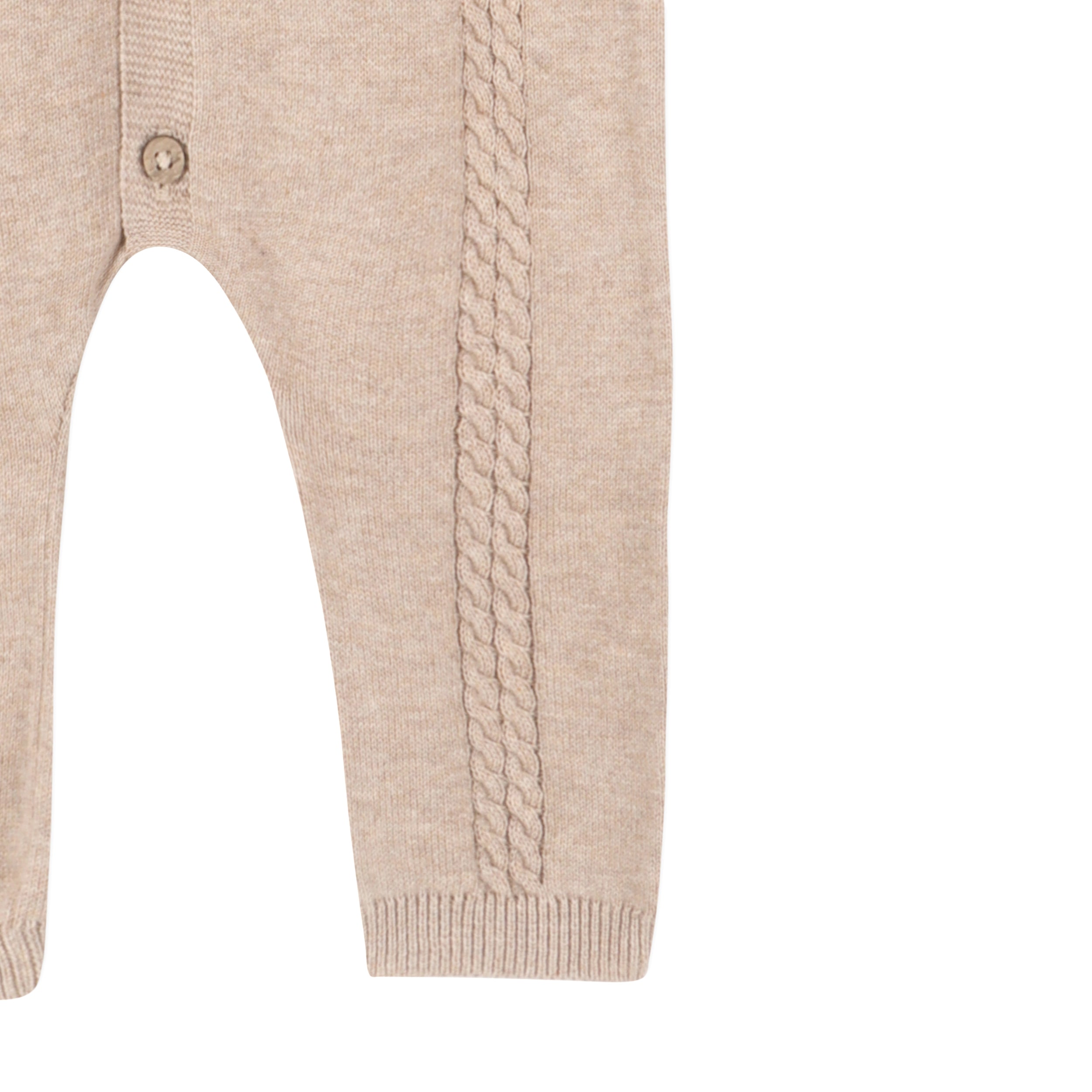 Pointelle Cable Knit Baby Jumpsuit (Organic Cotton)