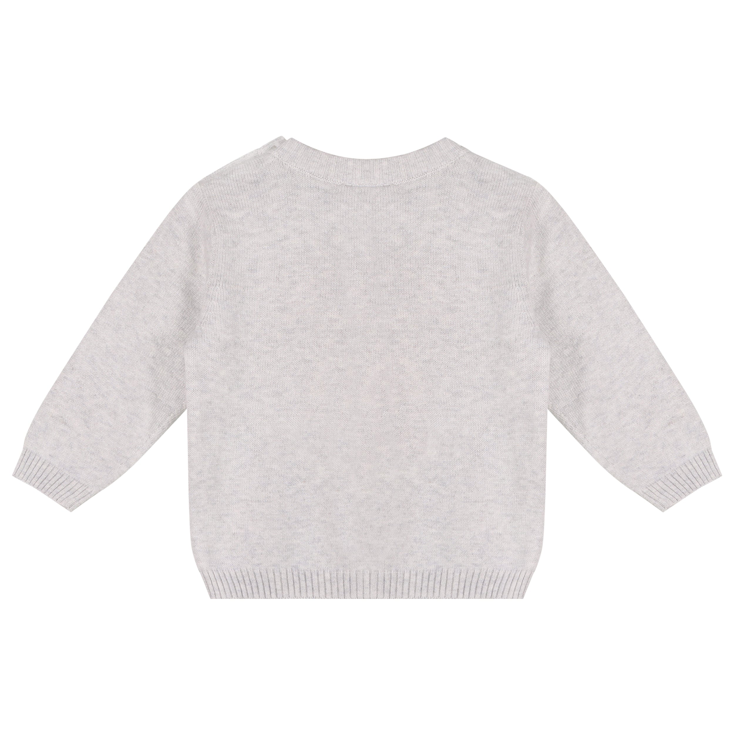 Hot Air Balloon Embroidered Baby Knit Pullover & Pants Set (Organic Cotton)