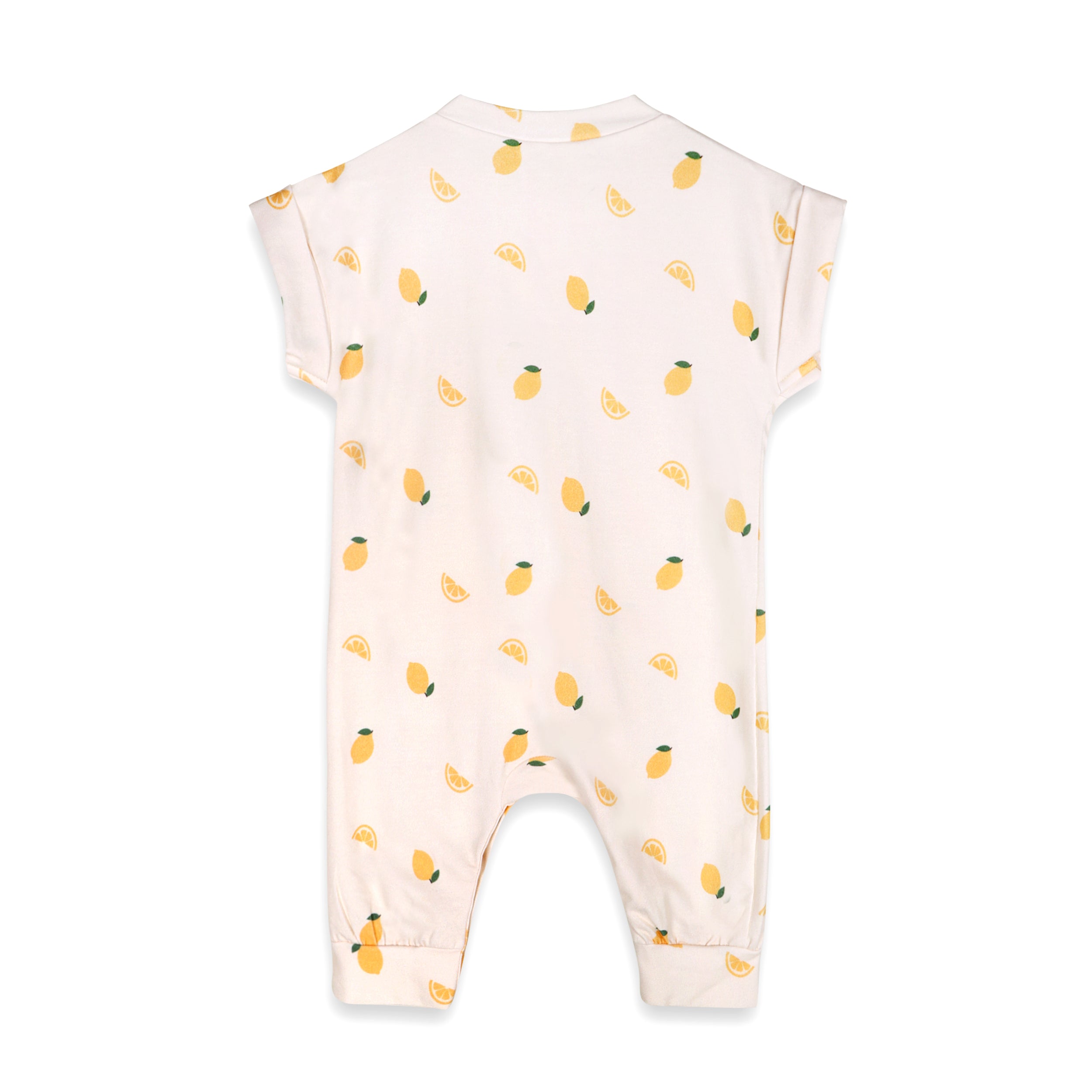 Lemon Kangaroo Pocket Baby Jumpsuit (Organic Jersey)