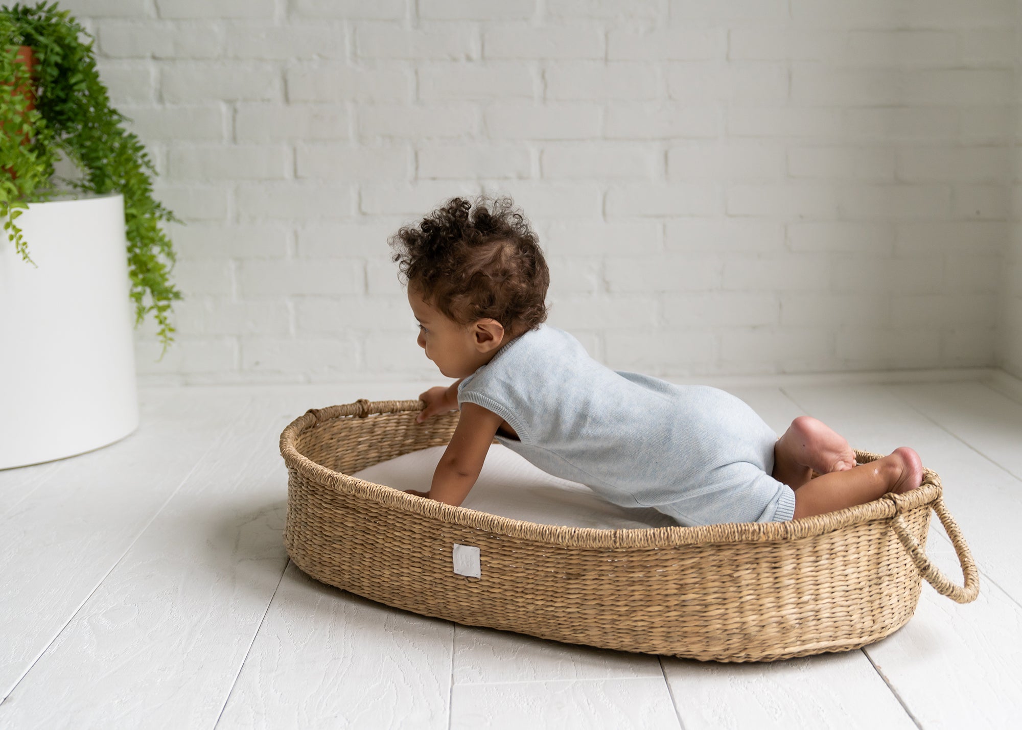 Clouds Jacquard Knit Baby Romper (Organic Cotton)