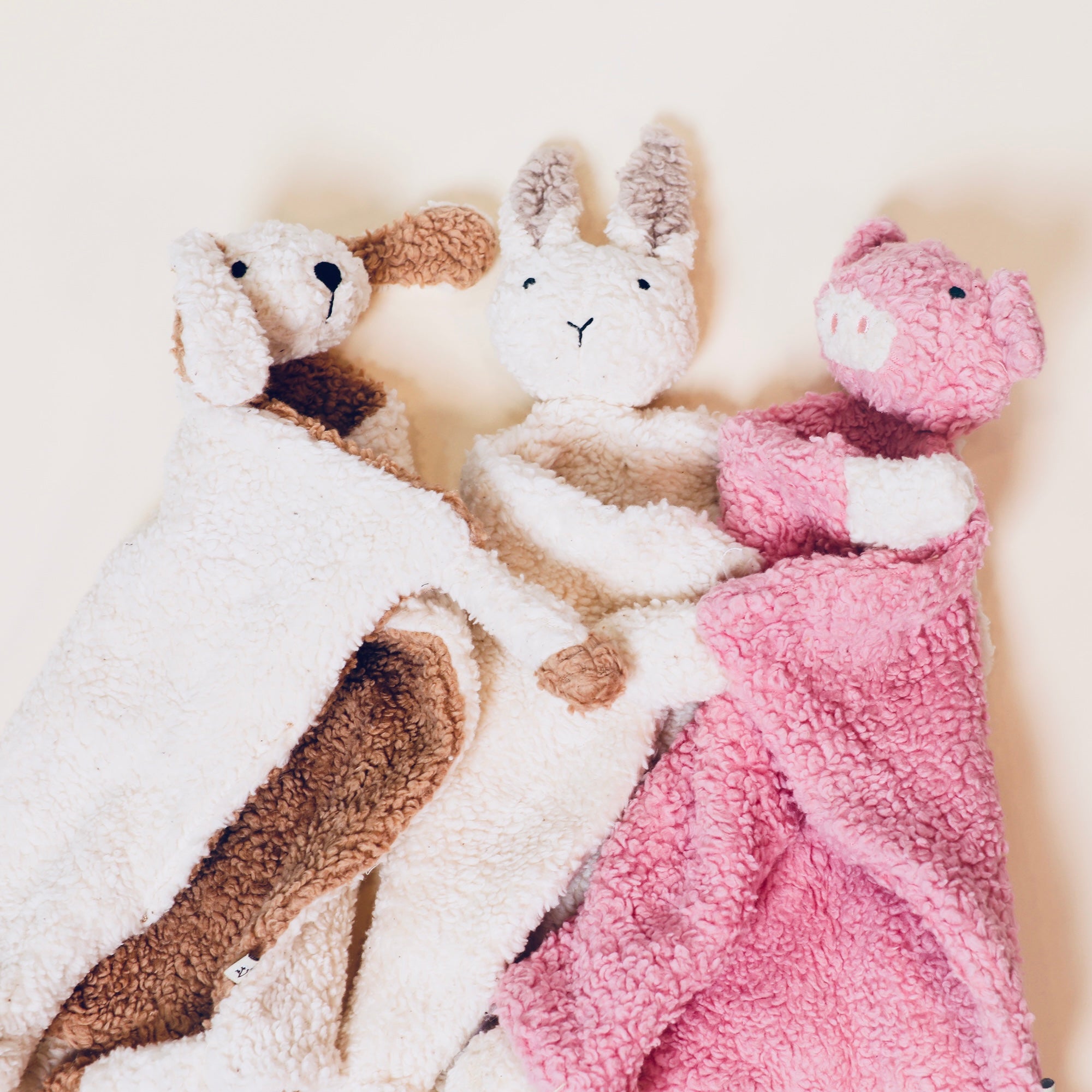 PIG - Organic SHERPA Lovey Baby Security Blanket Cuddle Cloth