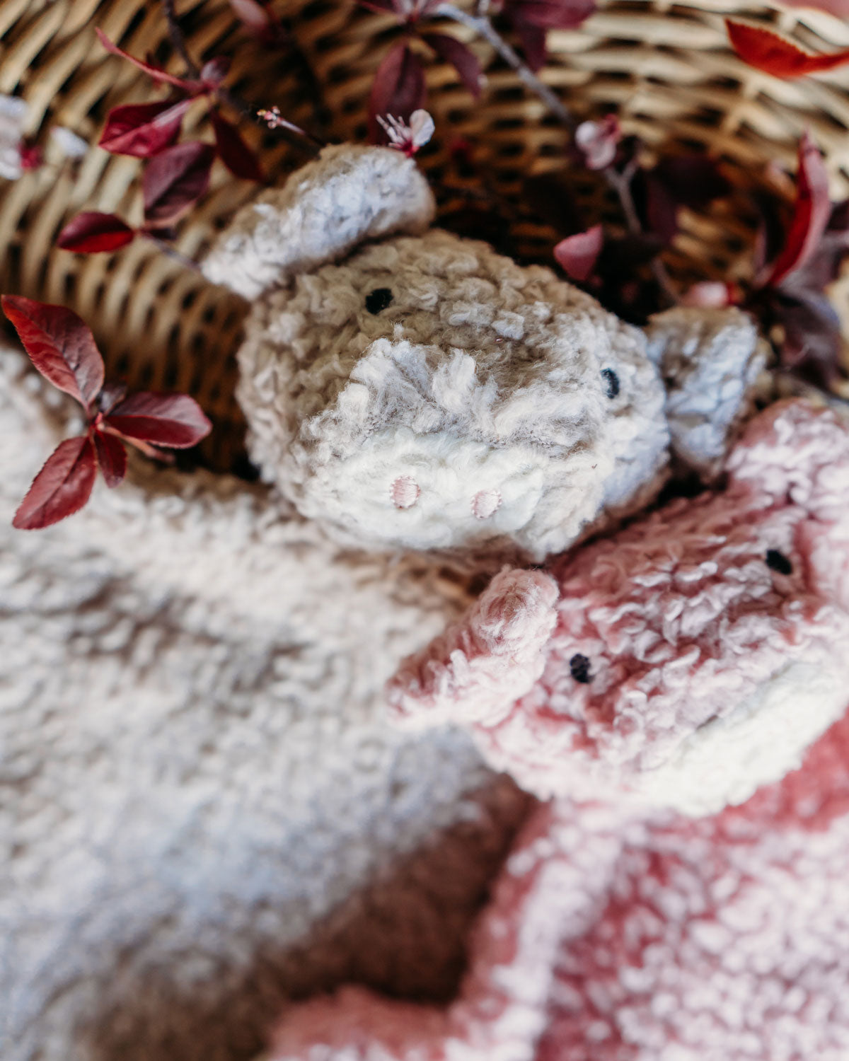 PIG - Organic SHERPA Lovey Baby Security Blanket Cuddle Cloth