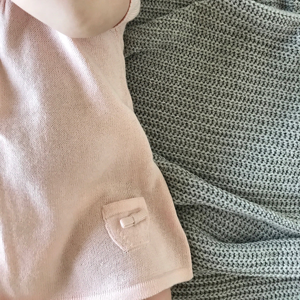 Viverano Milan Organic Cotton Knit Sweater Dress Top for Baby Girls
