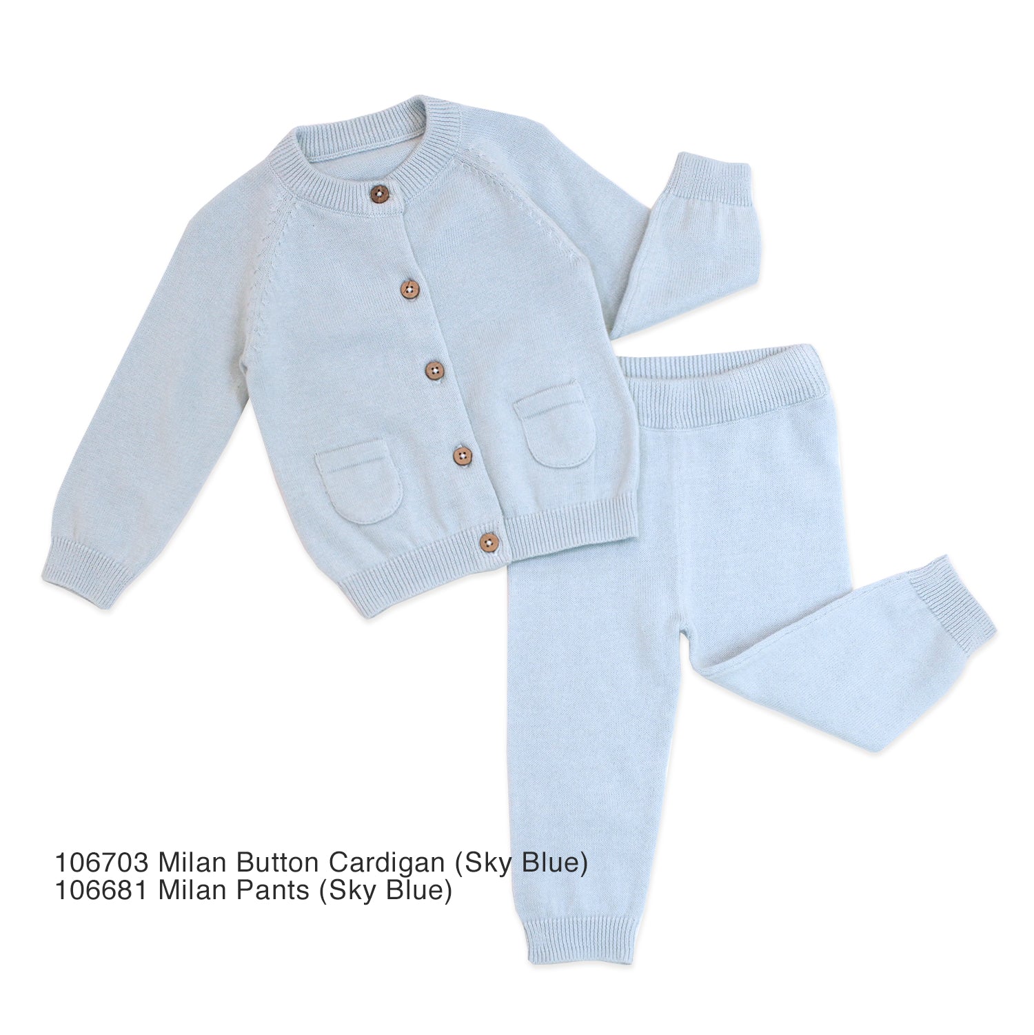 Milan Pastel Button Cardigan Sweater Knit (Organic Cotton)- 5 Colors